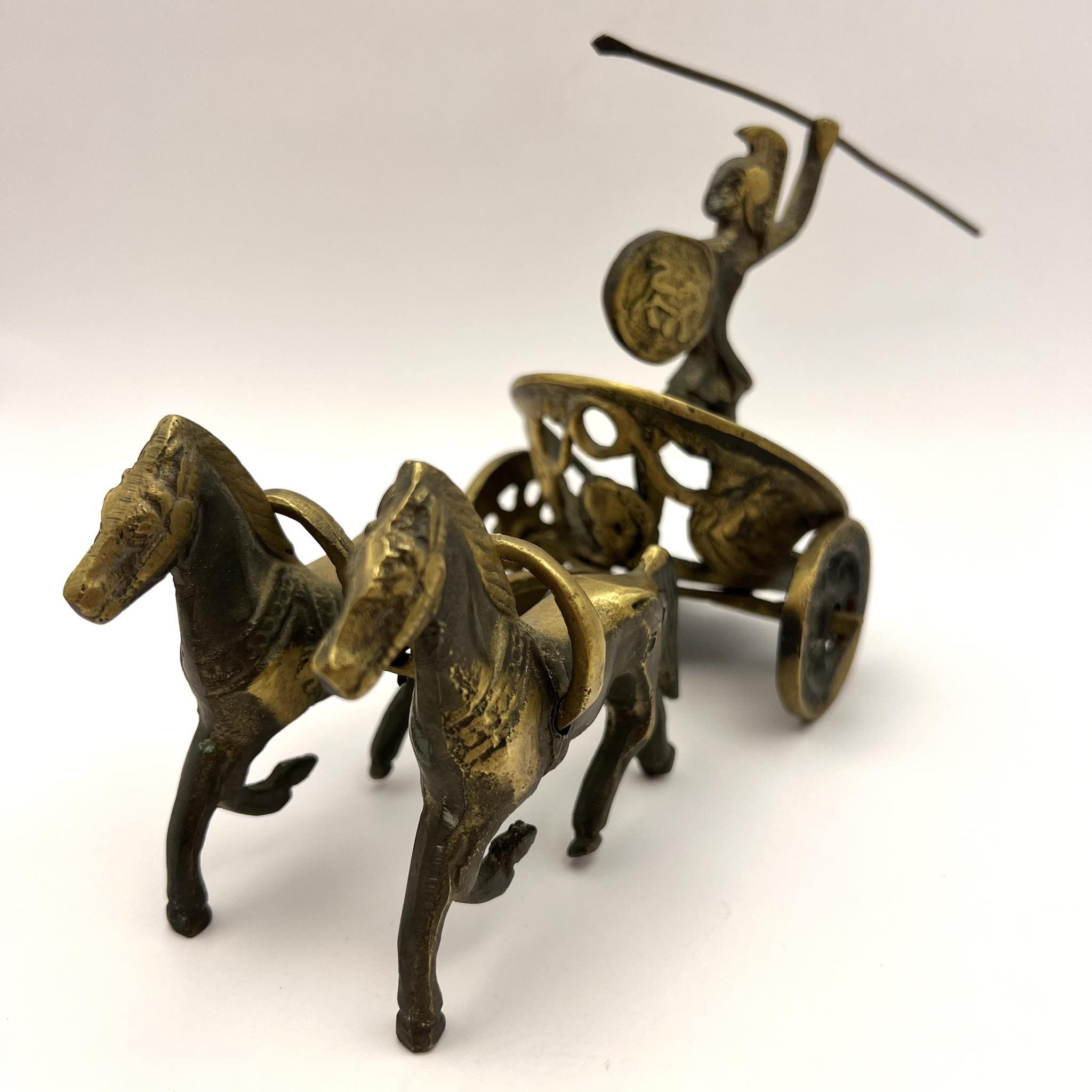 Vintage Heavy Vintage Bronze Brass Figure Figurine Statue of Sparta Size ONE SIZE - 3 Thumbnail