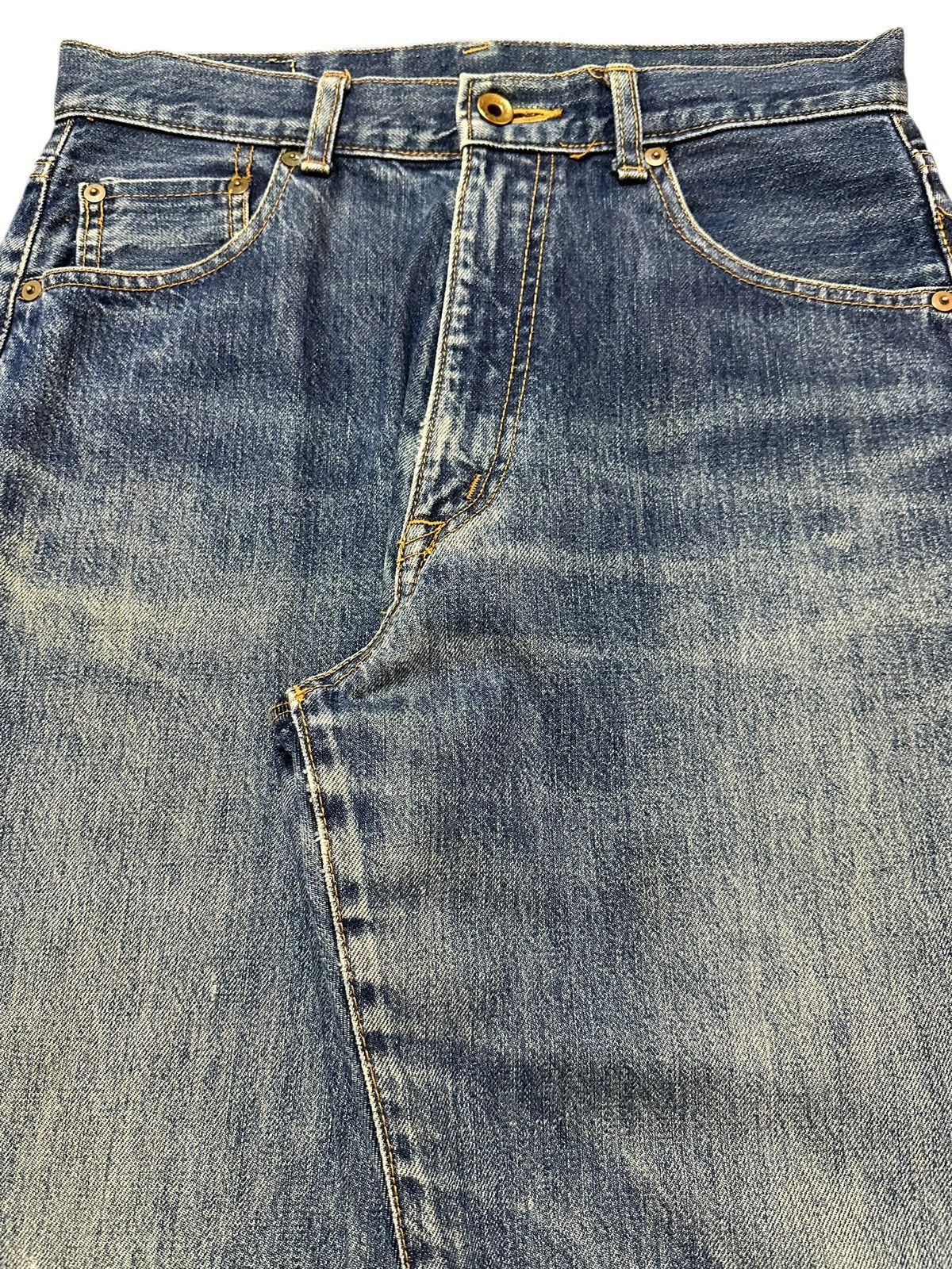 Helmut Lang Vintage Japanese Brand Blue Faded Wash Style Baggy Jeans Size US 29 - 4 Thumbnail