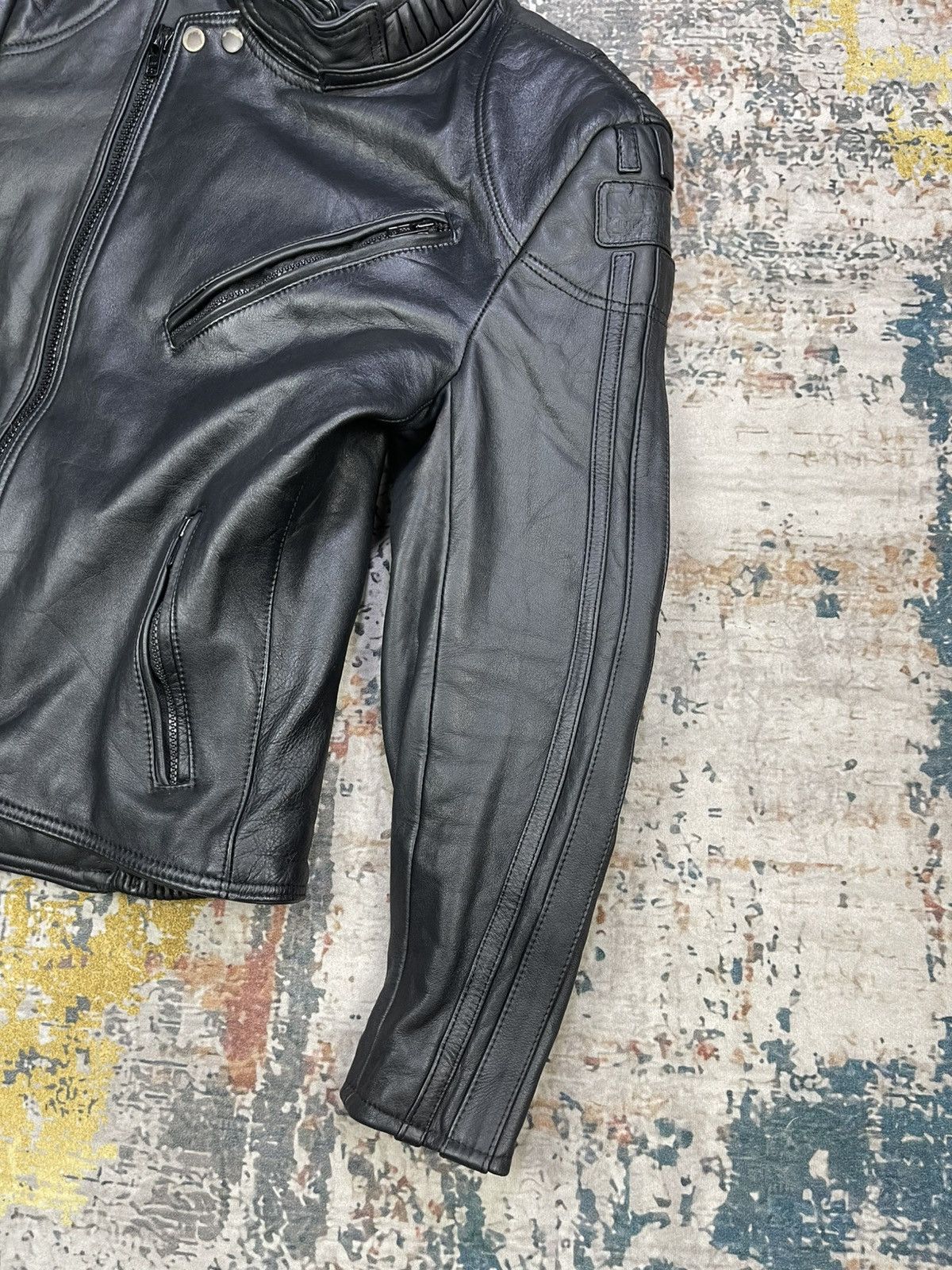 Harley Davidson Vtg Genuine Leather Padded Panel Motorcycle Jacket Size US M / EU 48-50 / 2 - 8 Thumbnail
