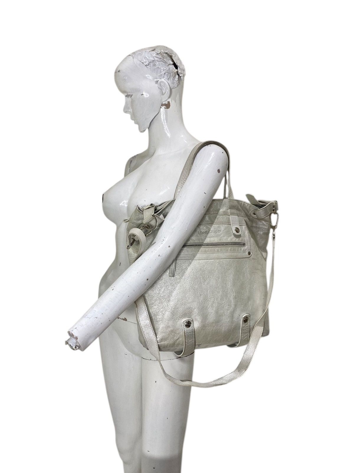 Longchamp Longchamp silver leather bag Size ONE SIZE - 6 Thumbnail