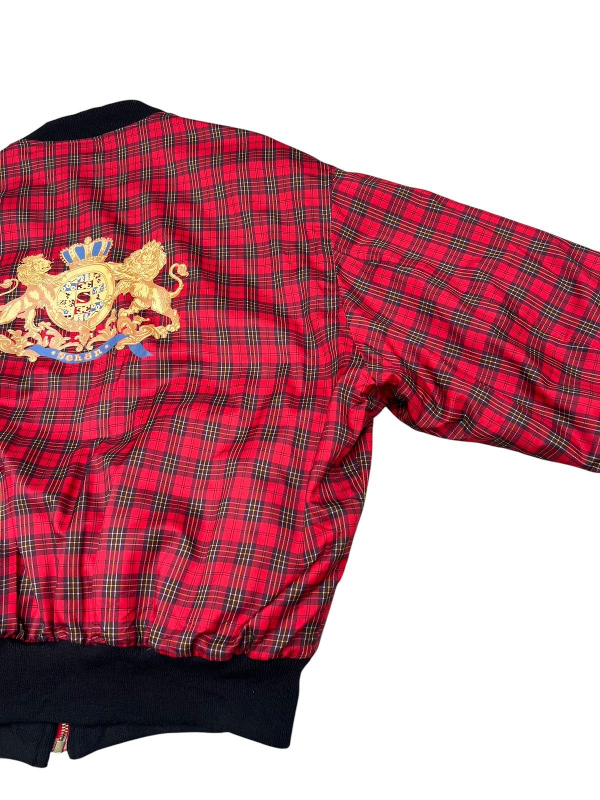 Mila Schon Vintage 80s 90s Mila Schon Red Tartan Bomber Jacket Size US XL / EU 56 / 4 - 7 Thumbnail