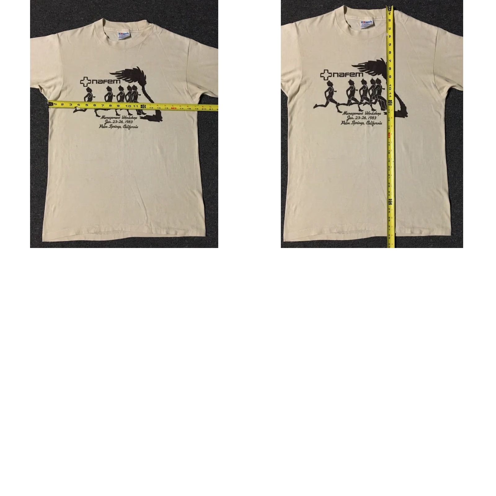 Vintage VINTAGE Nafem Management Workshop Faded Track Shirt M USA Beige Distressed 80s Grunge School Surf Rockabilly Punk Rock US Mens Shirt Size US M / EU 48-50 / 2 - 8 Thumbnail