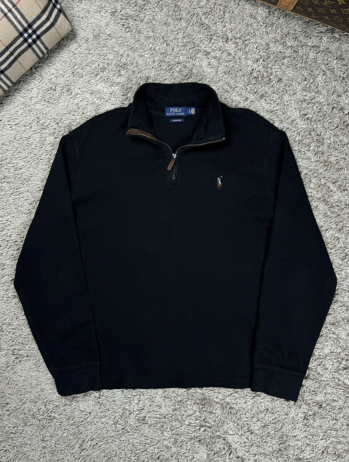 Polo Ralph Lauren 1/4 zip sweatshirt Polo Ralph Lauren original old money item Size US L / EU 52-54 / 3 - 1 Thumbnail