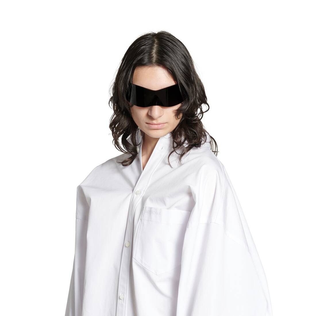 Balenciaga o1bcso1str0426 Asymmetric Shirt Large Fit in White Size XS / US 0-2 / IT 36-38 - 5 Thumbnail