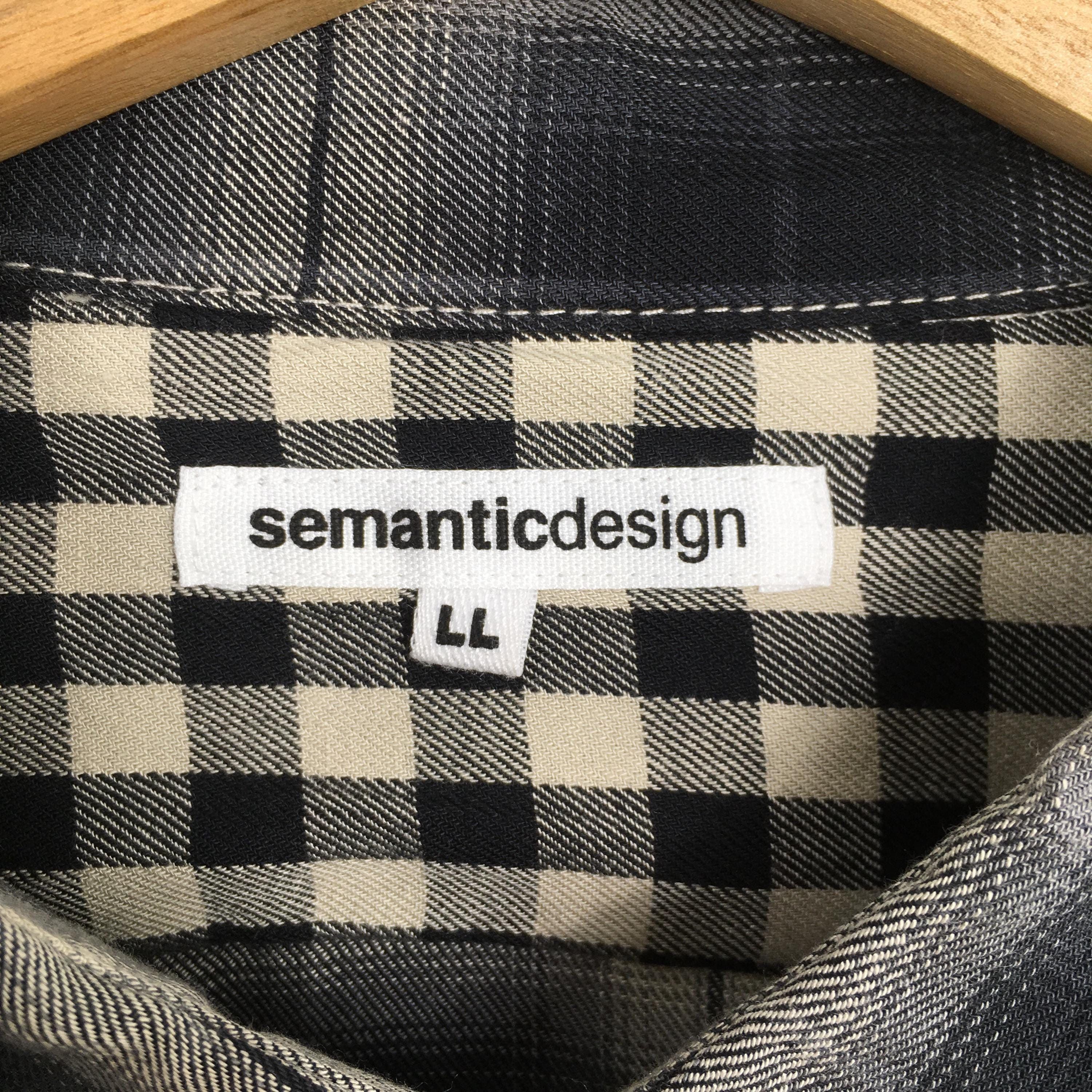 Flannel × In The Attic × semanticdesign Semantic Design Plaid Shadow Checkered Rayon Shirt Large Size US L / EU 52-54 / 3 - 5 Thumbnail