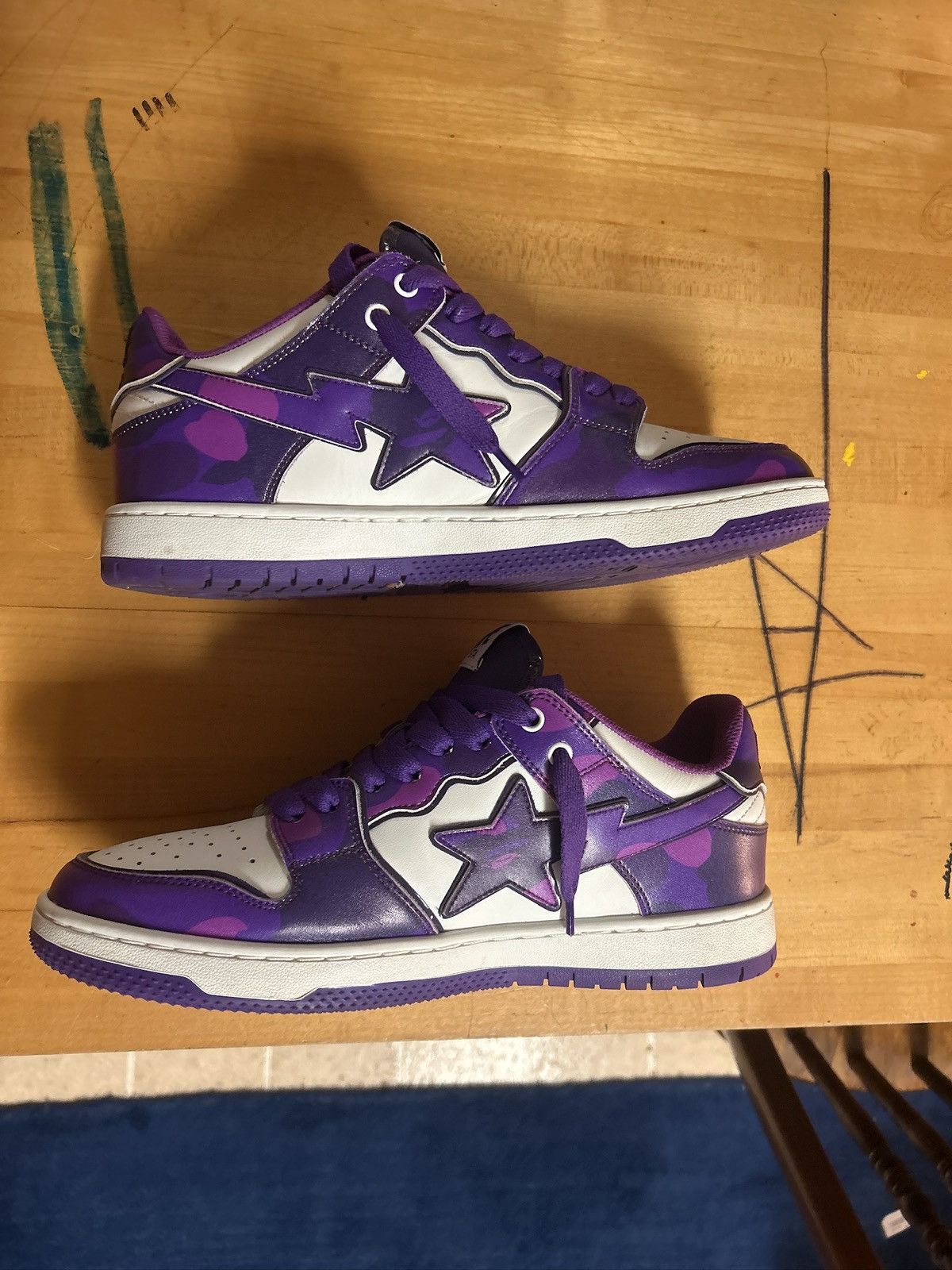 Bape Bape sk8 sta purple Size US 9.5 / EU 42-43 - 3 Thumbnail