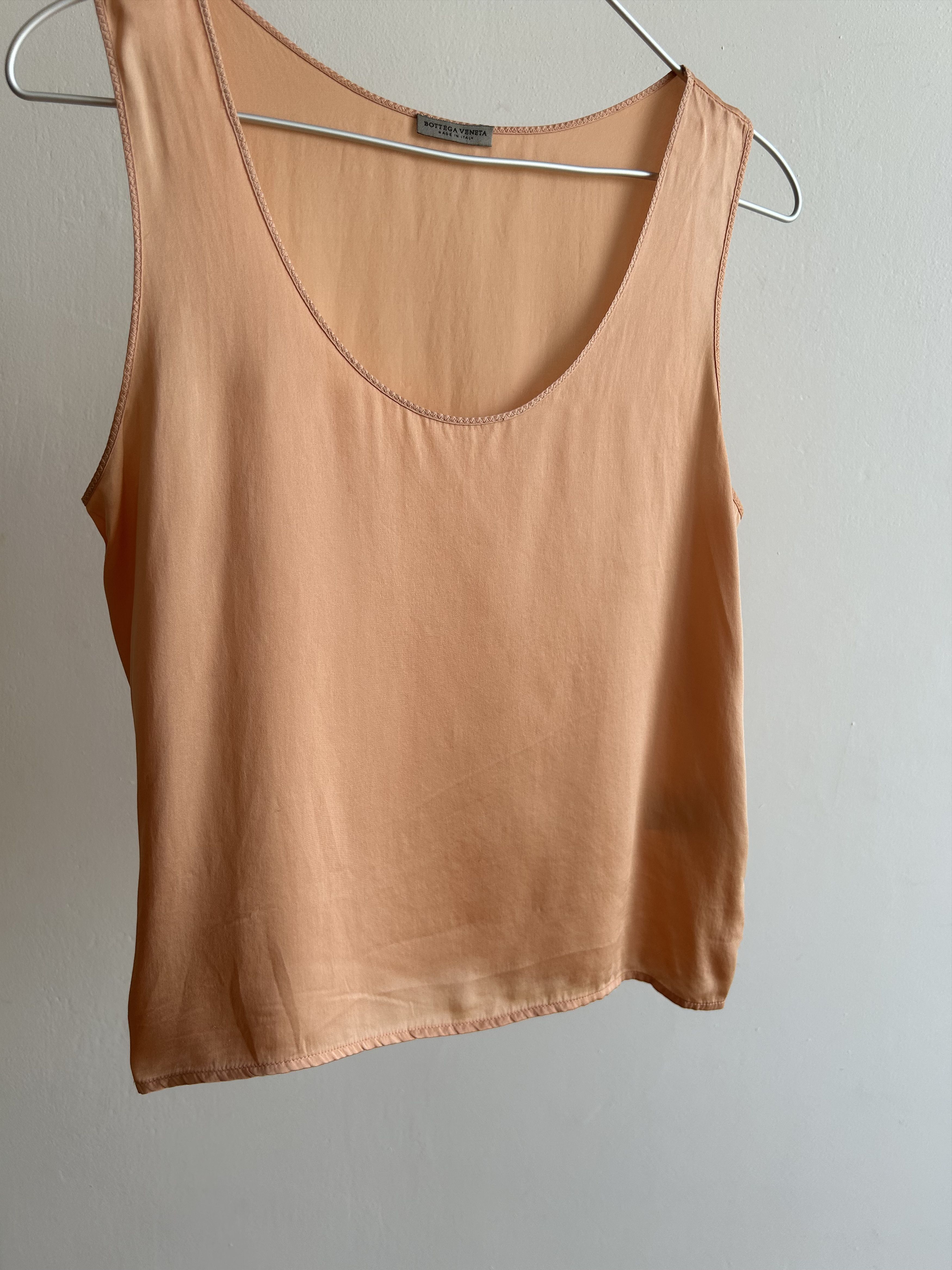 Bottega Veneta BOTTEGA VENETA Tank Top Silk Shirt Vintage S0142 Size S / US 4 / IT 40 - 4 Thumbnail