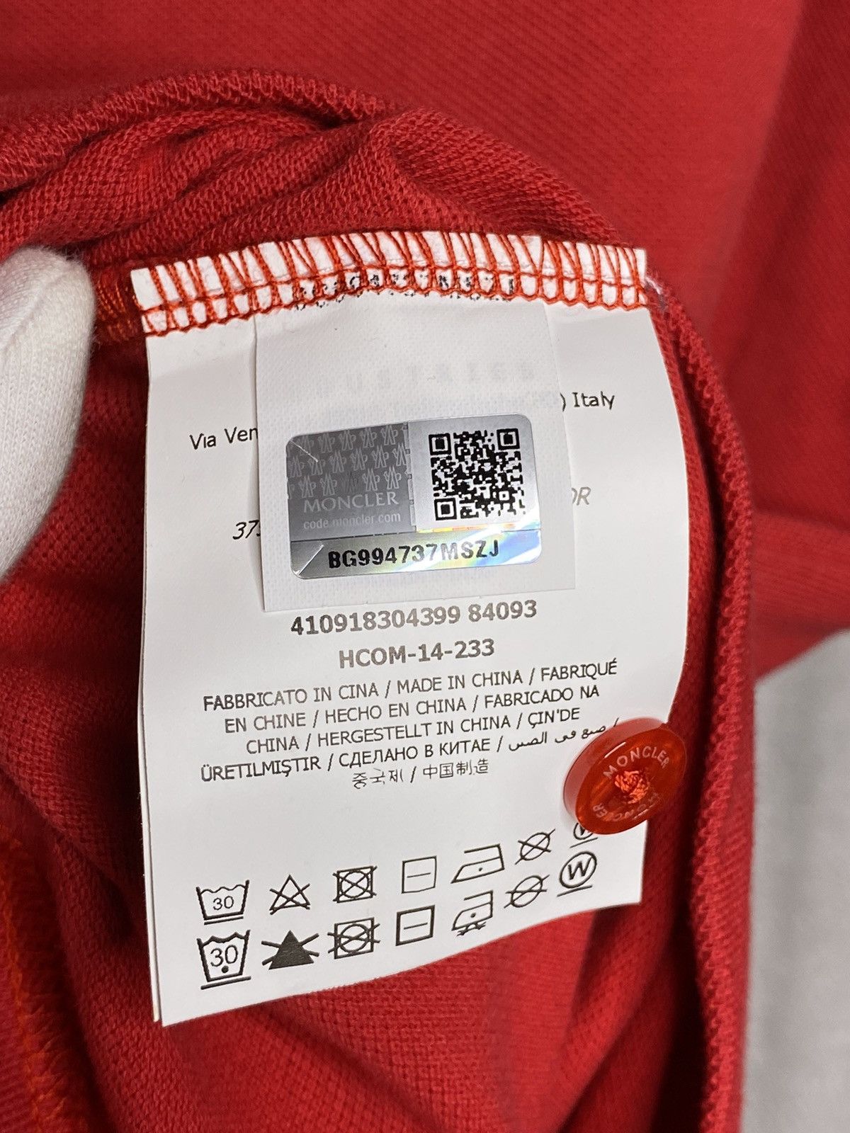 Moncler Moncler Brand New Polo Shirt Red Size XL NWT Size US XL / EU 56 / 4 - 10 Thumbnail