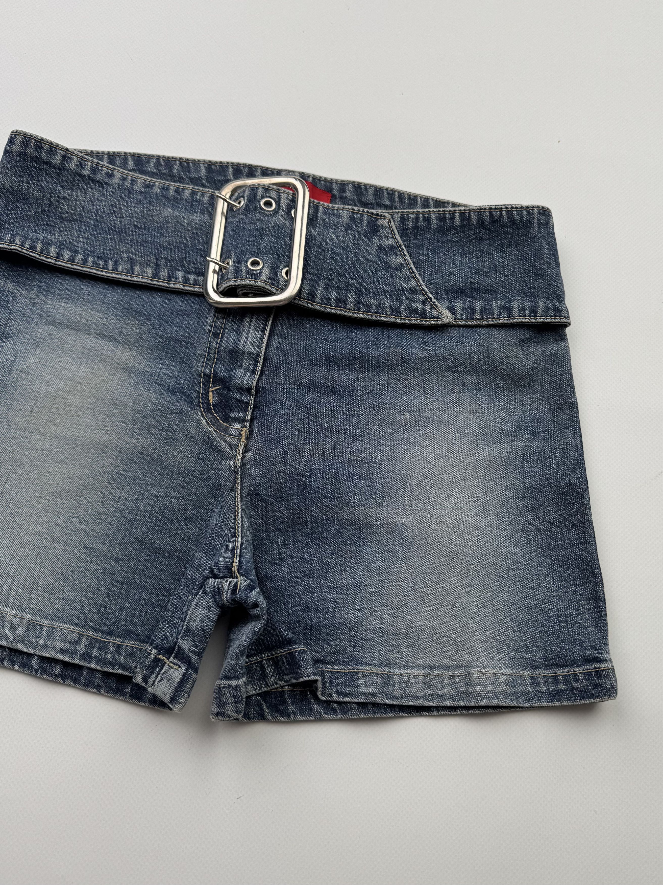 Japanese Brand Vintage Mini Shorts With Belt B676(V271)E2 Size 25" / US 0 / IT 36 - 3 Thumbnail