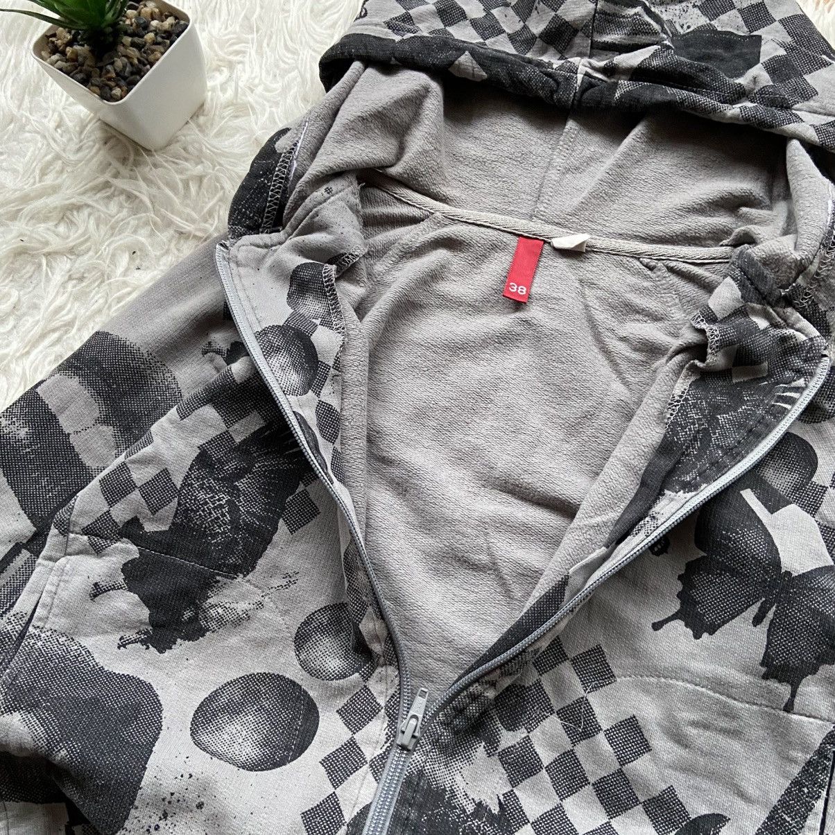 Hysteric Glamour 📌 Vintage H&M Divided Y2K Punk Full Print Zip Up Hoodie Size M / US 6-8 / IT 42-44 - 9 Thumbnail