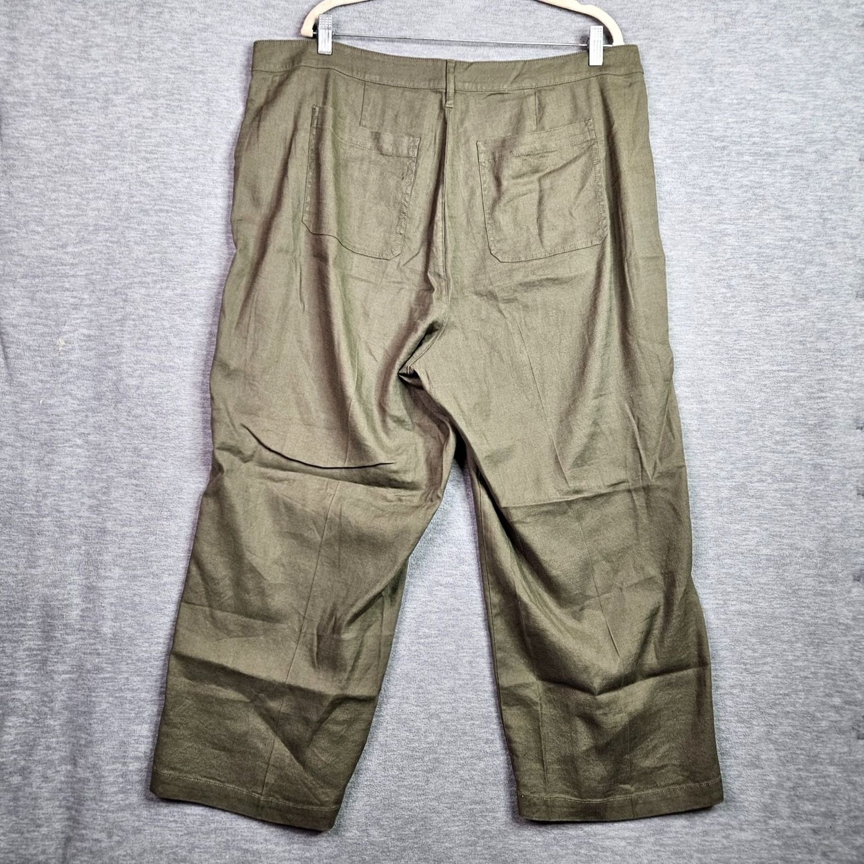 NYDJ NYDJ Shorts Women 16W Plus Size Olive Green Cropped Cargo Pants NWT Size 38" / US 16 / IT 52 - 2 Thumbnail