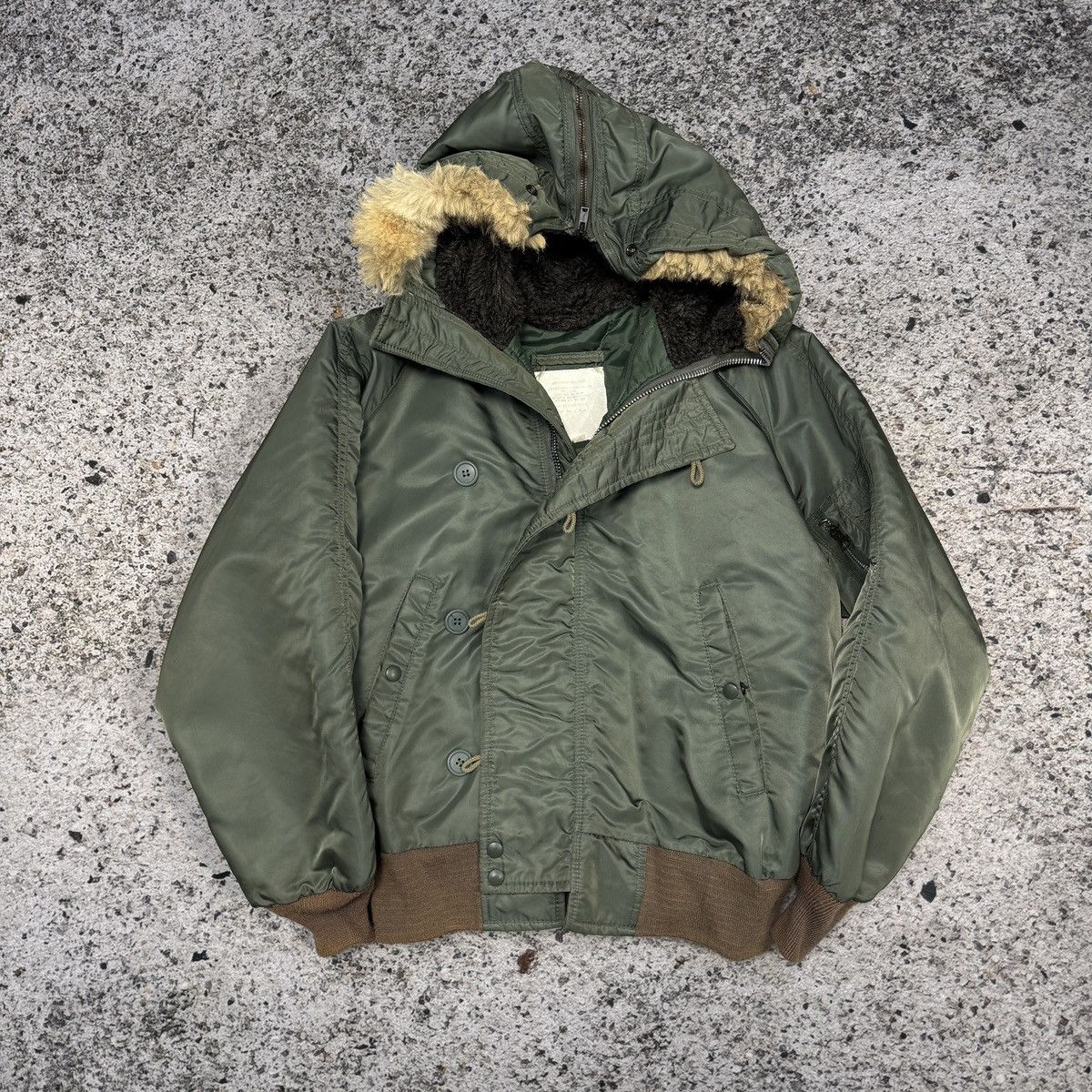 Vintage Vintage 80s USAF N-2B Heavy Flying Hooded Bomber Jacket Size US M / EU 48-50 / 2 - 7 Thumbnail