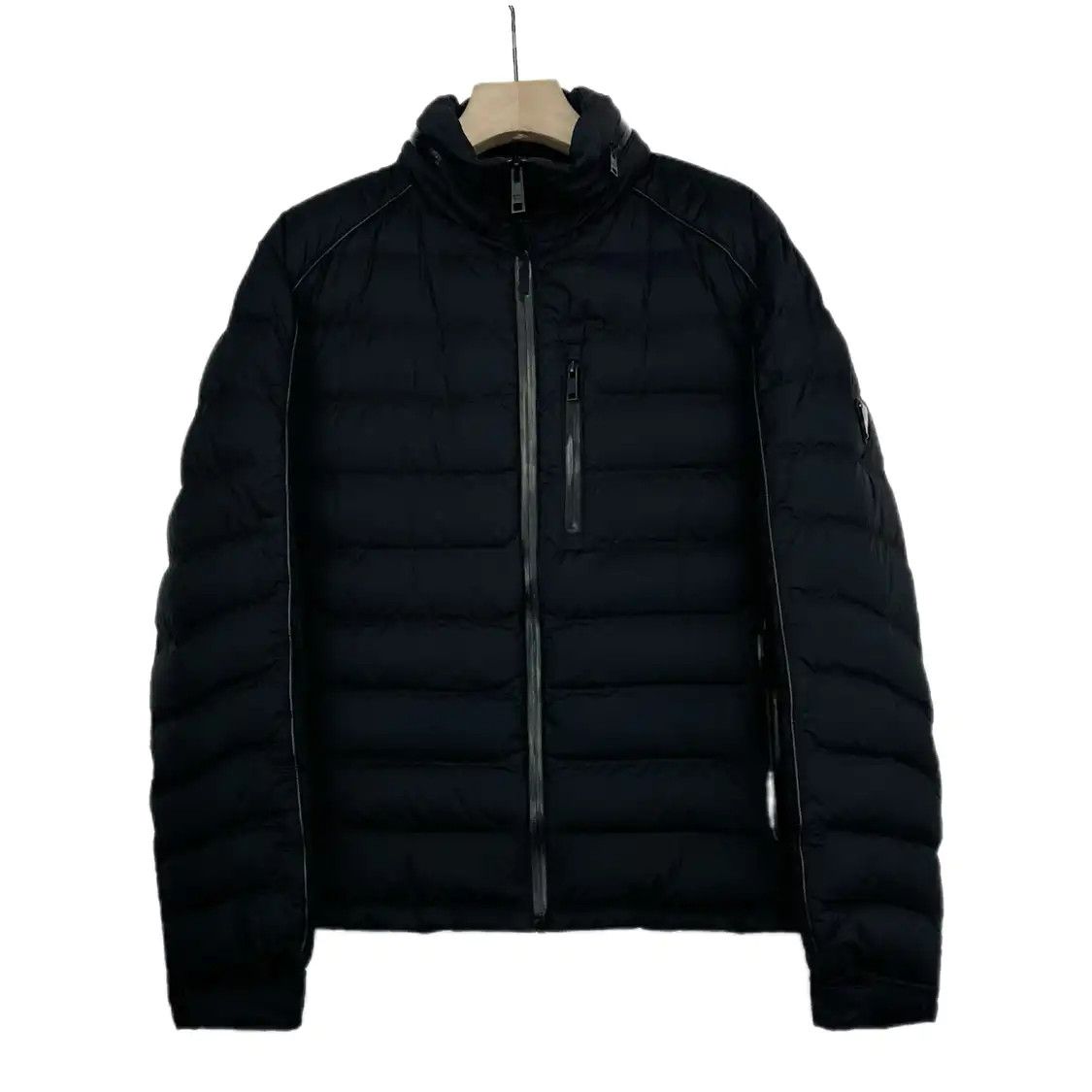 Prada Archive 90s Prada Milano Iridescent Nylon Balmacaan Coat