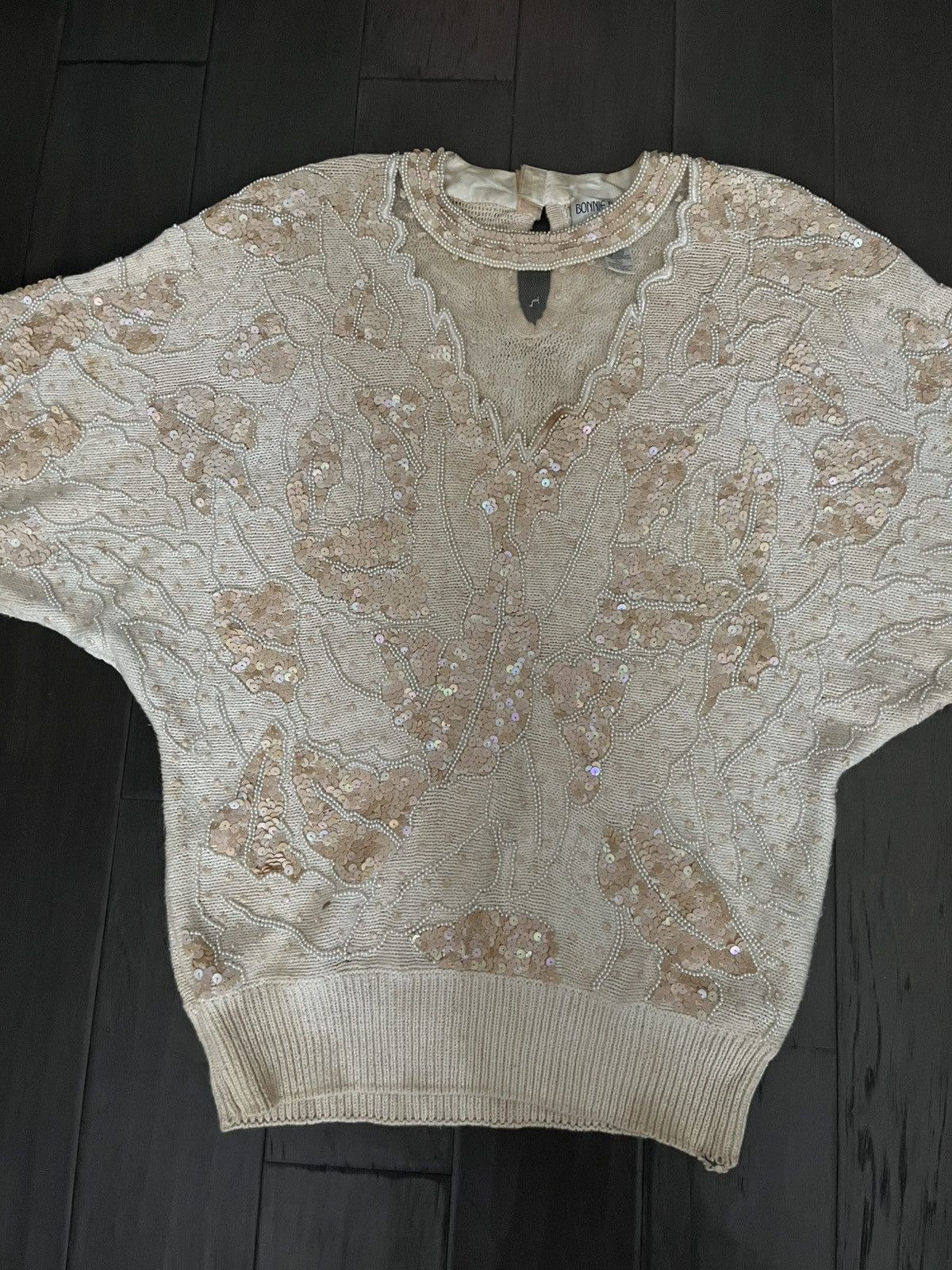 Other Vintage Bonnie Boerer Sweater Tan Gold Medium 80s 90s Size M / US 6-8 / IT 42-44 - 2 Thumbnail