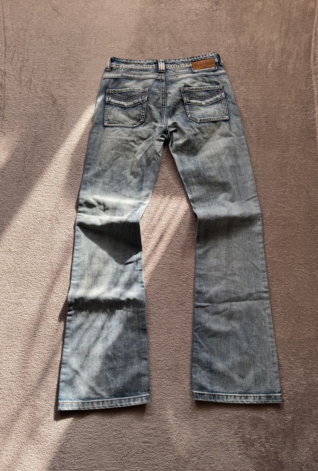Japanese Brand Flared Crazy Jeans Y2K Washed Denim LGB ifsixwasnine vibe Size US 28 / EU 44 - 4 Thumbnail