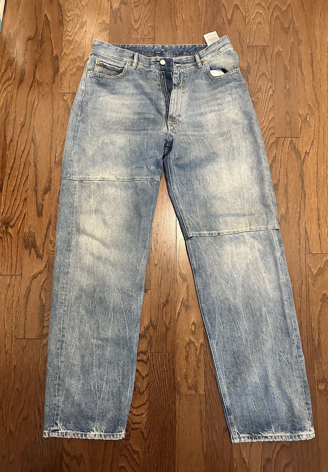 Maison Margiela Mm6 Maison Margiela Blue Faded Jeans Size US 34 / EU 50 - 1 Thumbnail