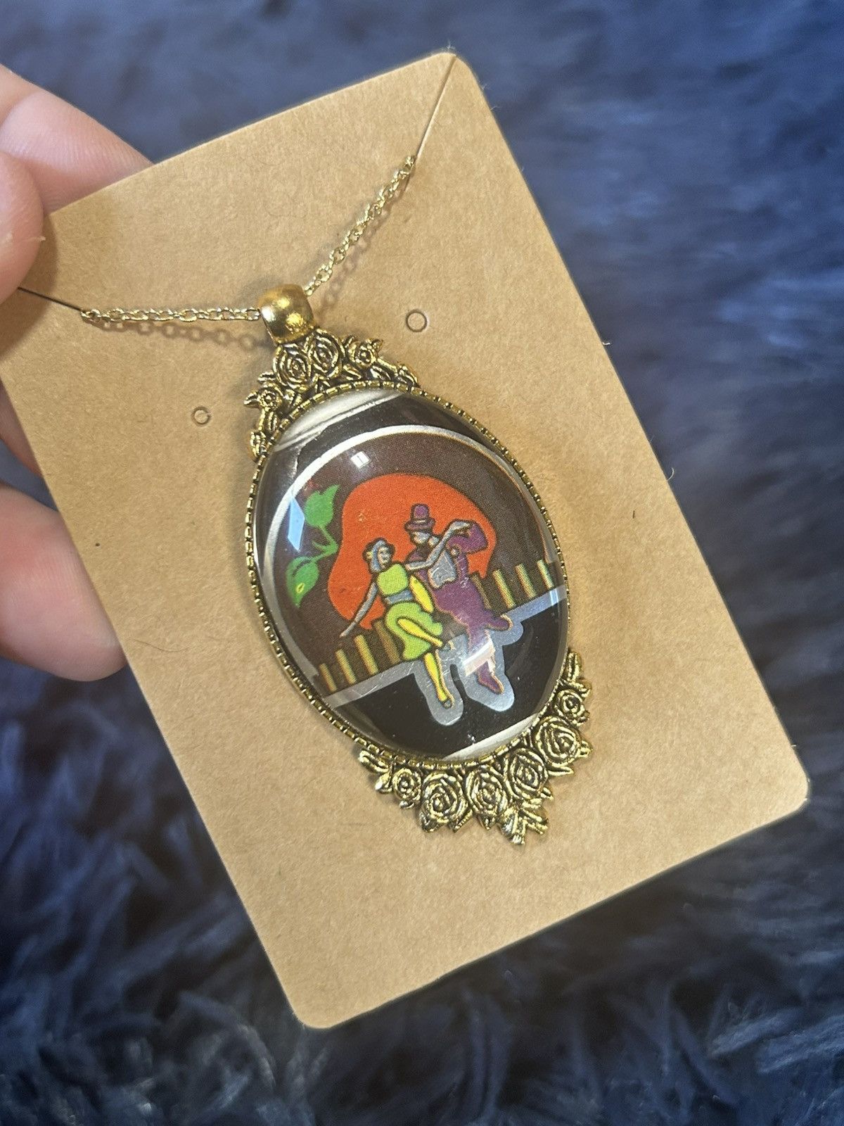 Handmade Handcrafted vintage 1978 matchbook playboy dancing necklace Size ONE SIZE - 1 Thumbnail
