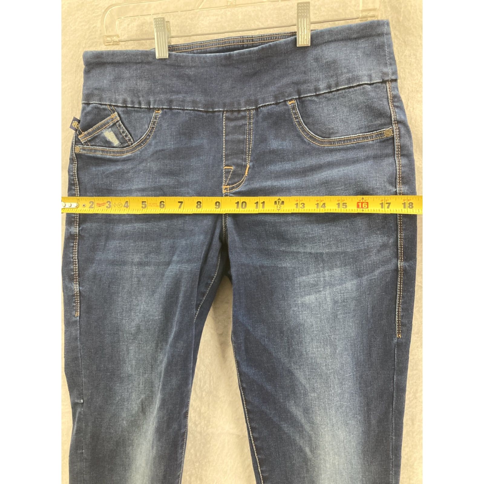 Vintage Rock & Republic Jeans Womens 32 x 29 Fever Pull On Slimming Denim Cure X Jeans Body Fit 80s 90s Designer USA Womens Size 24" / US 00 / IT 34 - 4 Thumbnail