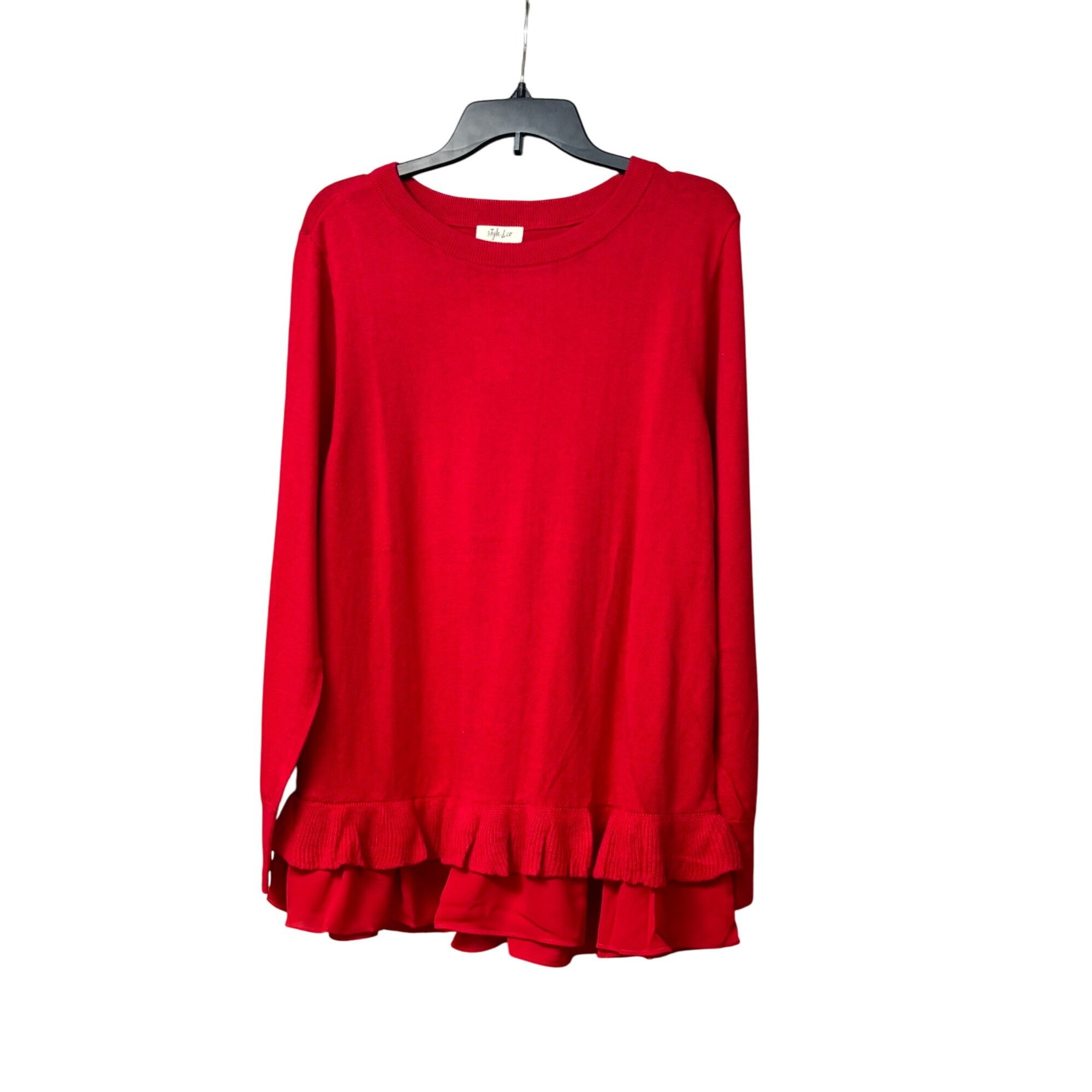 Style & Co Style & Co Chiffon-Hem Tunic Sweater, Infrared, Sz. 2XL Size XXL / US 16-18 / IT 52-54 - 5 Thumbnail