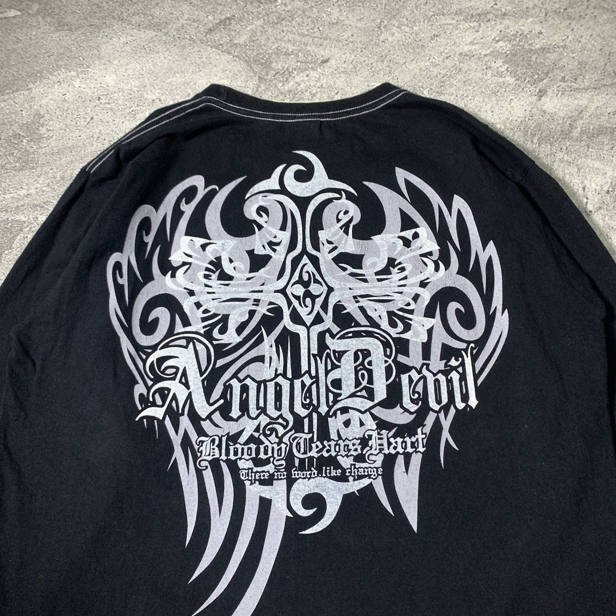 Le Grande Bleu (L.G.B.) Japanese Tribal Gothic Poem TVW Long Sleeve Size US XXL / EU 58 / 5 - 5 Thumbnail