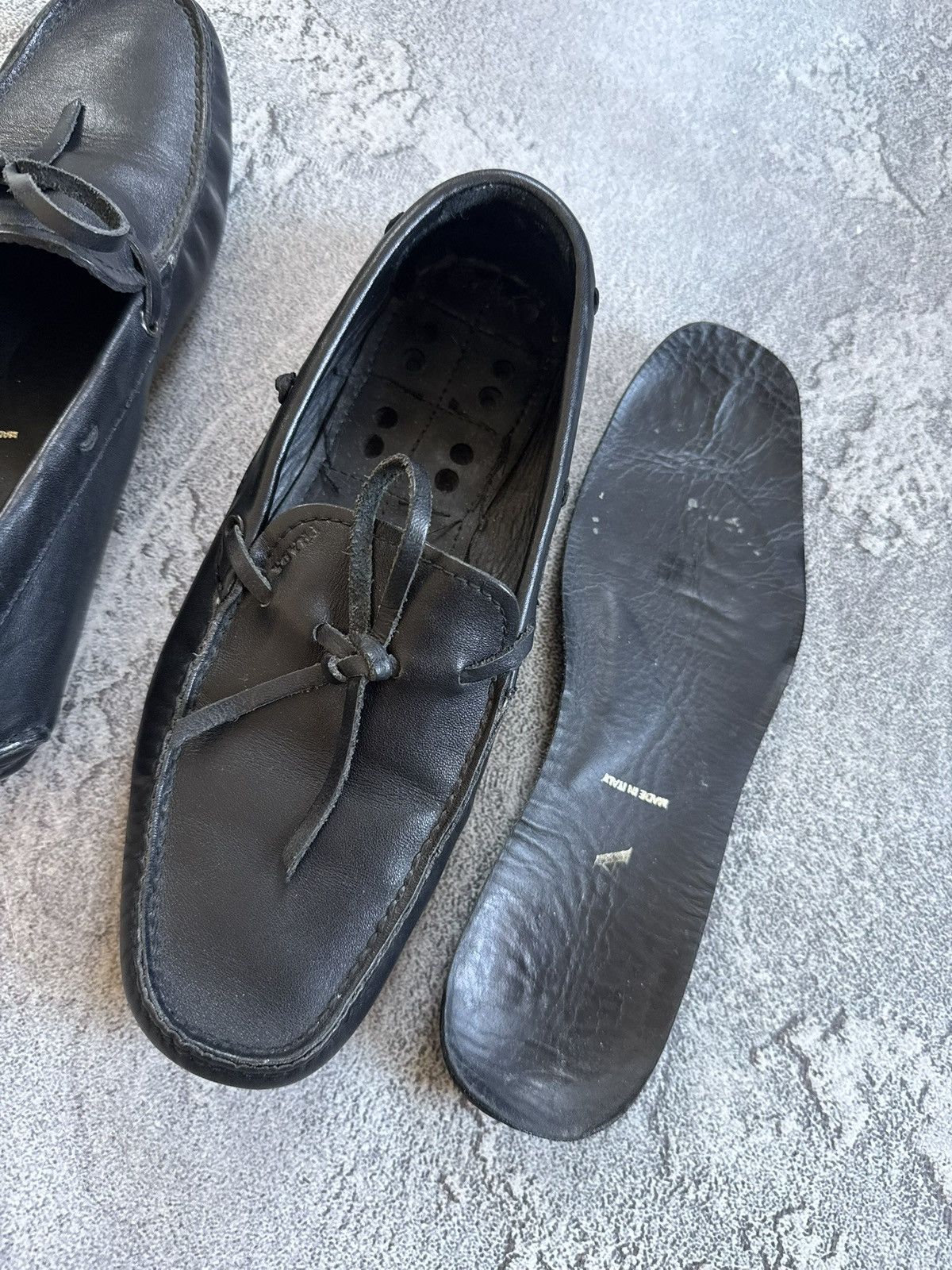 Prada Prada retro black leather low top shoes loafers casual Size US 5.5 / IT 35.5 - 15 Thumbnail
