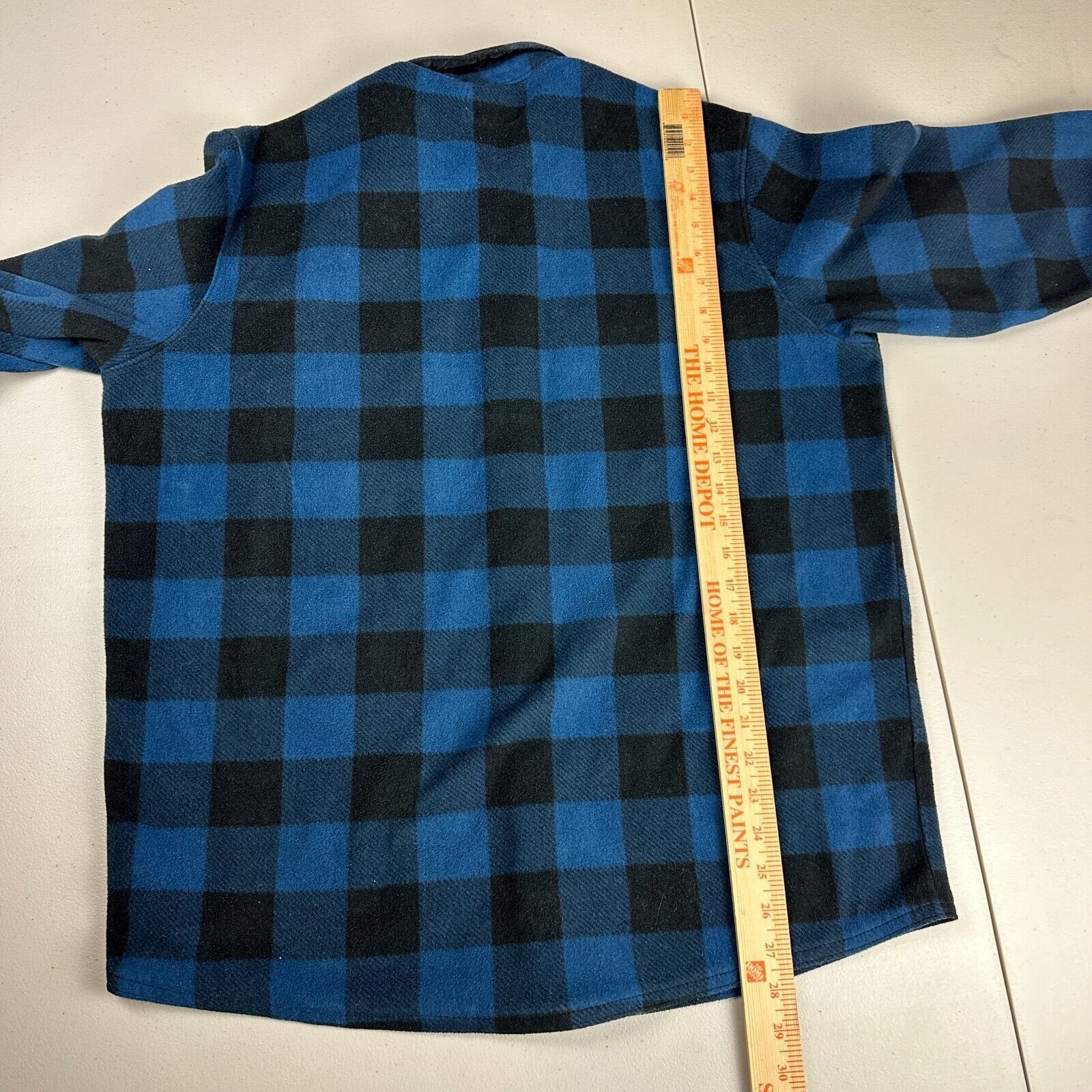 Wrangler Wrangler Long Sleeve Button Up Blue & Black Flannel XL Men Size US XL / EU 56 / 4 - 7 Thumbnail
