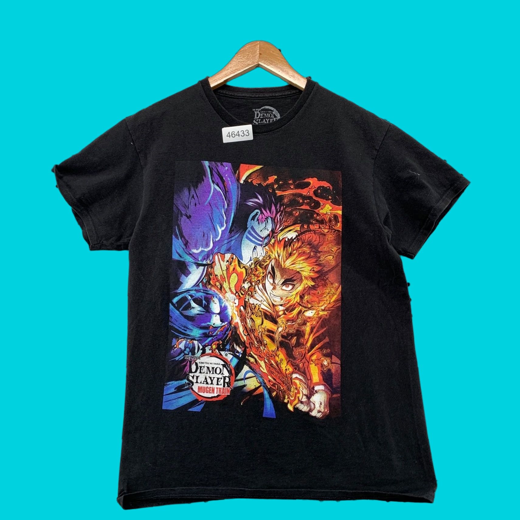 Vintage Demon Slayer Mugen Train Shirt Men M Black Anime Kimetsu no Yaiba The Movie Shirt Size US M / EU 48-50 / 2 - 1 Thumbnail