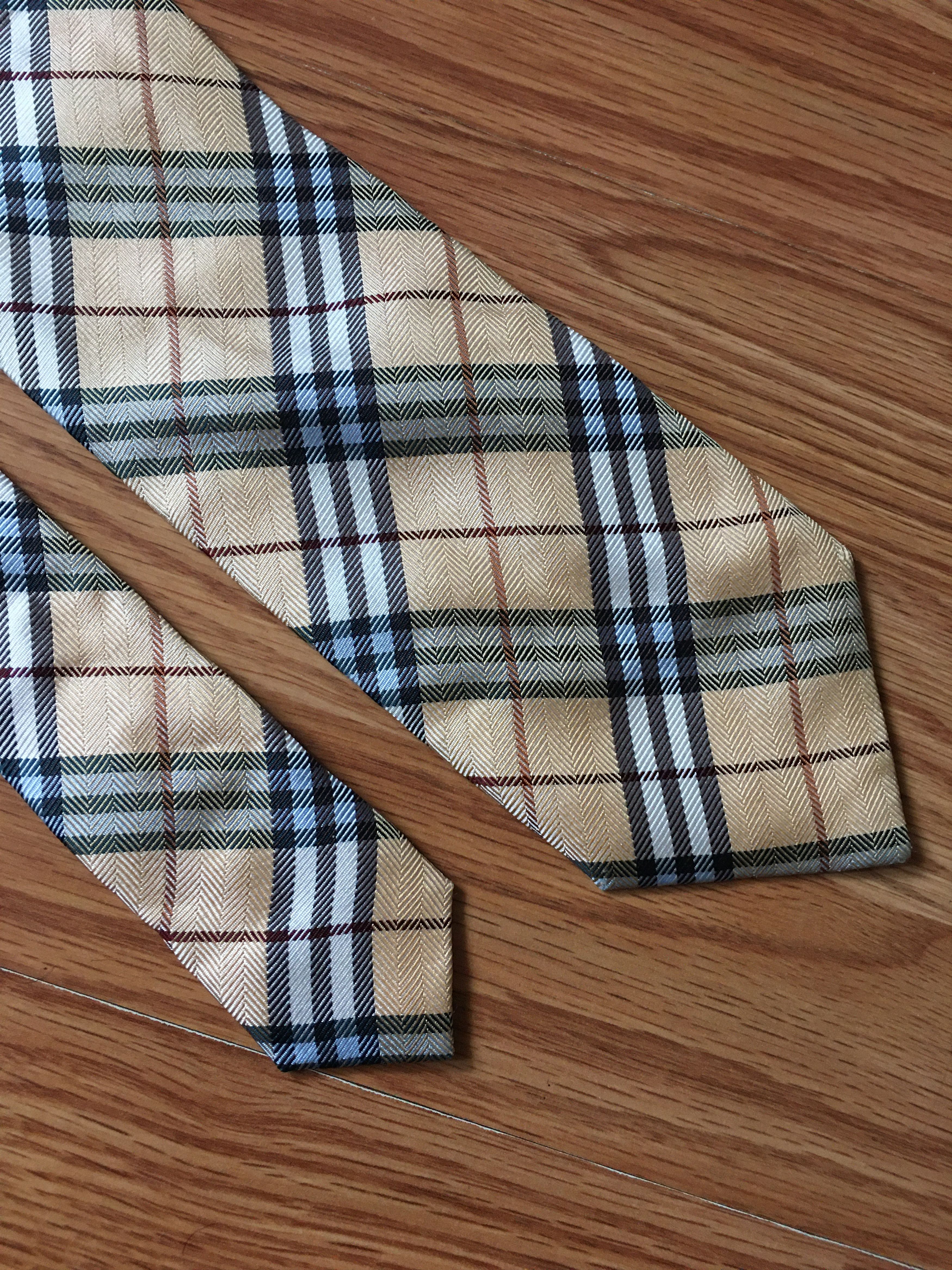 Burberry BURBERRY London Plaid Tartan Silk Mens Tie Size ONE SIZE - 2 Thumbnail