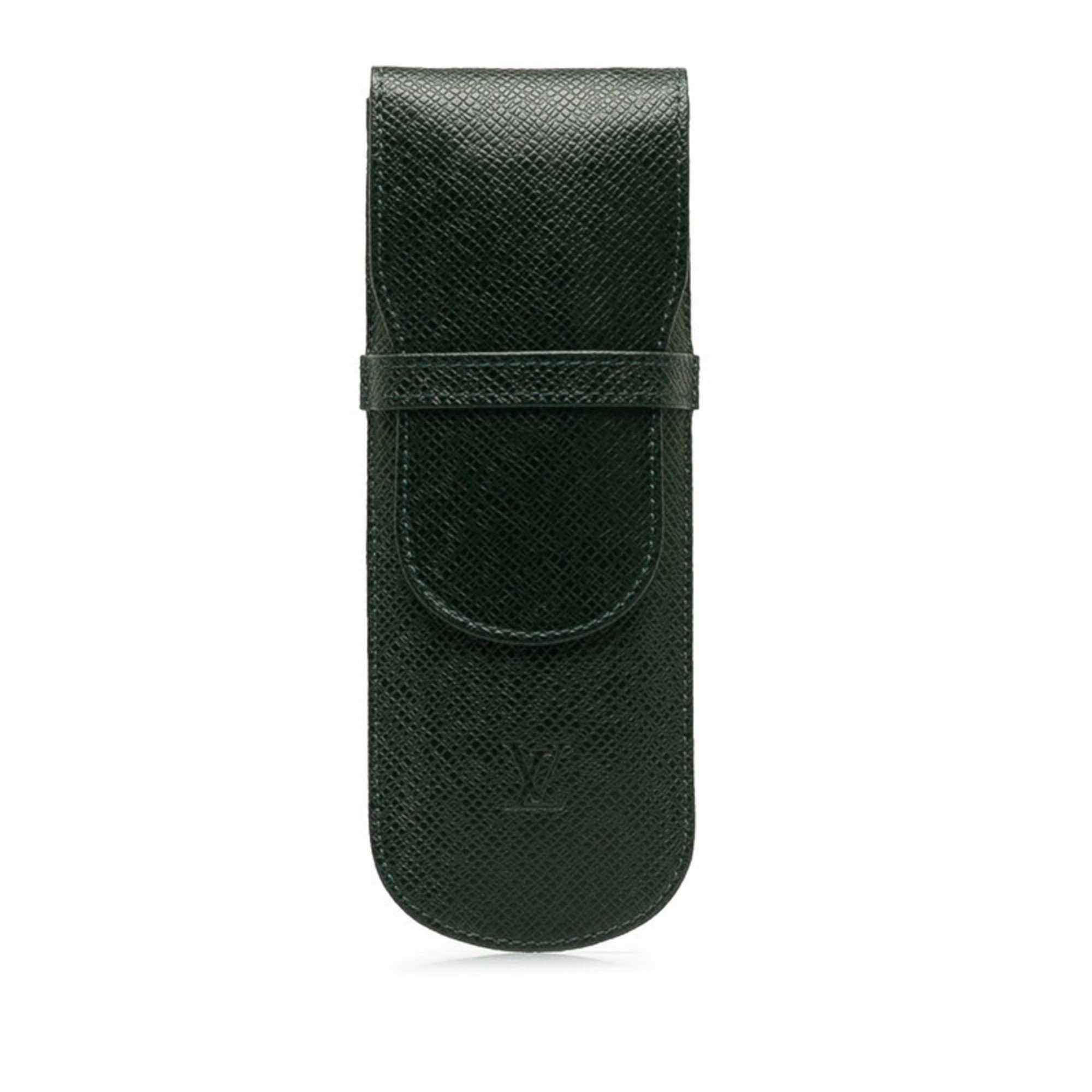 Louis Vuitton Louis Vuitton Taiga Etui Stylo Pen Case M30364 Episea Green Leather Women's LOUIS VUITTON Size ONE SIZE - 1 Thumbnail