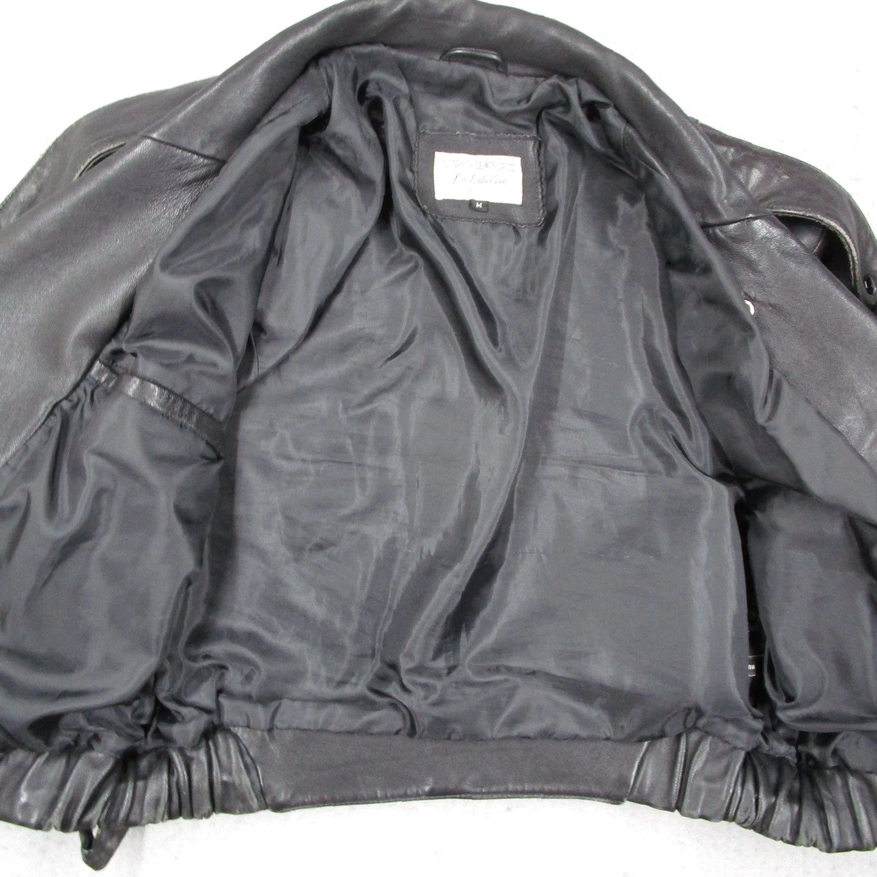 CO VINTAGE Sunrise Leather Co Jacket Women M Black Leather Biker 80s 90s Casual Womens Size M / US 6-8 / IT 42-44 - 4 Thumbnail