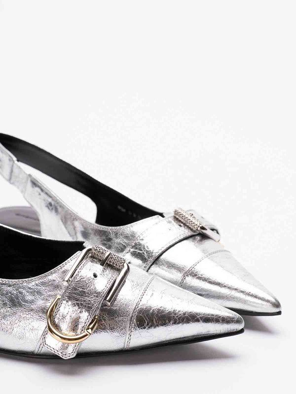 Givenchy o1w1db10525 Voyou Slingback Flat Pumps in Silver Size US 8 / IT 38 - 5 Thumbnail