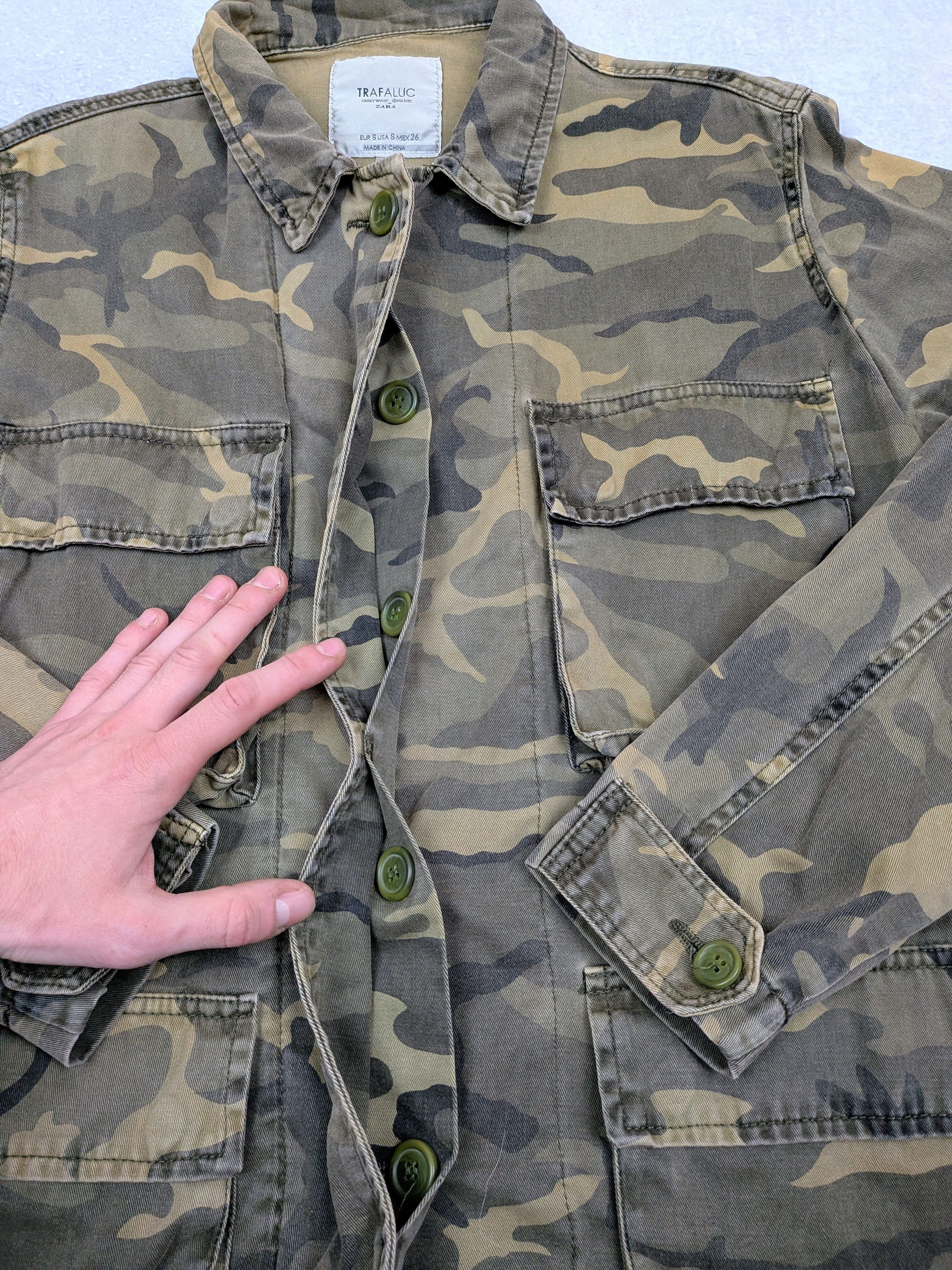 Zara Zara Trafaluc Camouflage Utility Field Jacket Size S/M Size US S / EU 44-46 / 1 - 6 Thumbnail