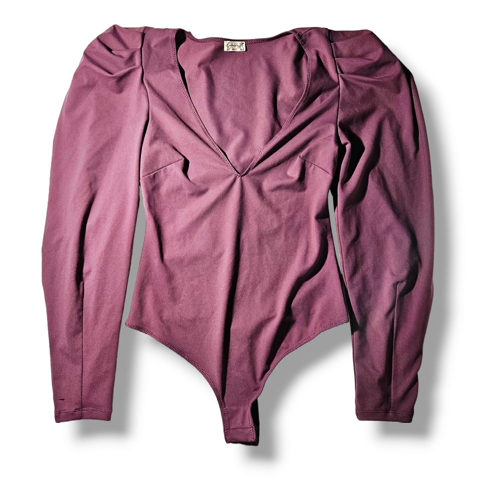 Free People NWOT Free People Va Va Voop Bodysuit Sz. XS [0-2] Wine Size XS / US 0-2 / IT 36-38 - 2 Thumbnail
