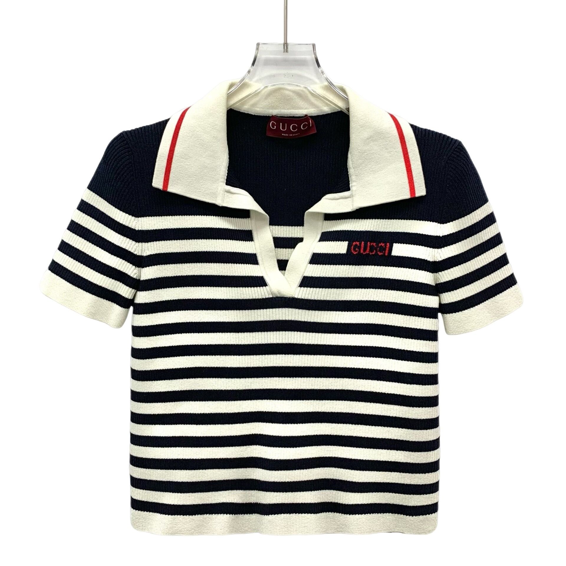 Gucci Gucci Striped Logo Knit Polo Size M Size M / US 6-8 / IT 42-44 - 1 Thumbnail