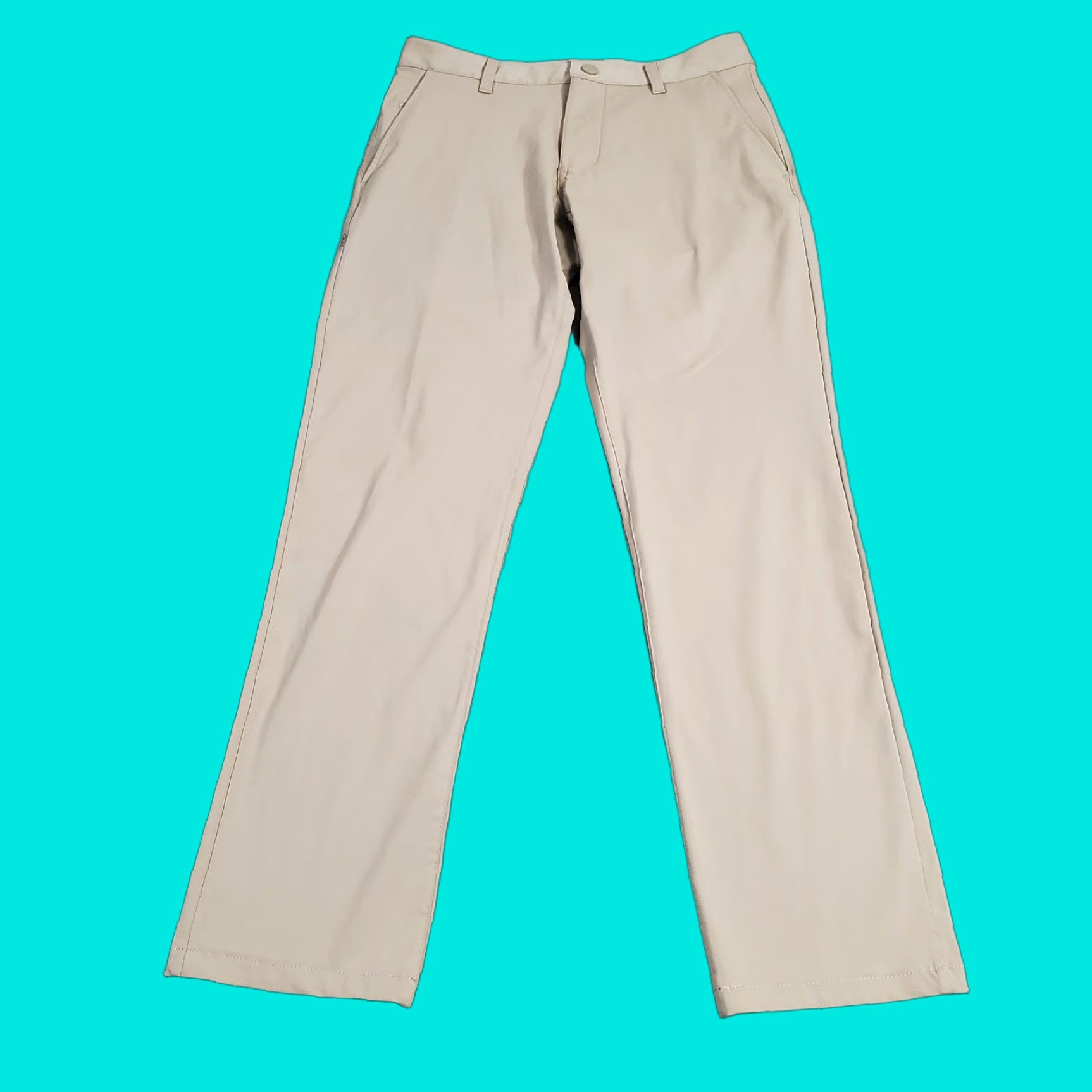 Rhone Rhone Pants Mens 28x29 Beige Chinos Golf Performance Lightweight Solid Casual Pants Mens Beige 28x29 Chino Logo Pockets Regular Inseam 29 Size US 28 / EU 44 - 1 Thumbnail