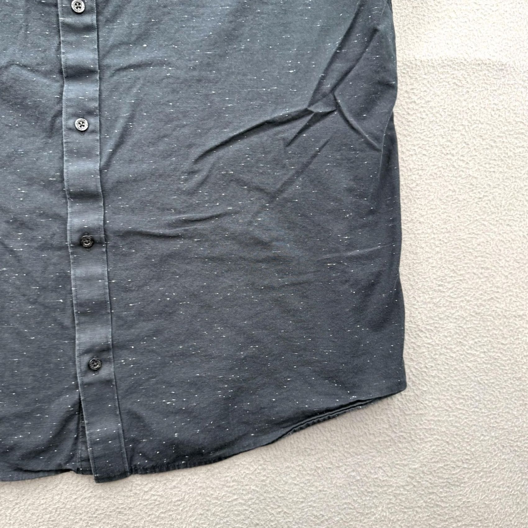TravisMathew Travis Mathew Short Sleeve Button-Up Shirt - 2XL Black Speckled Cotton Size US XXL / EU 58 / 5 - 7 Thumbnail