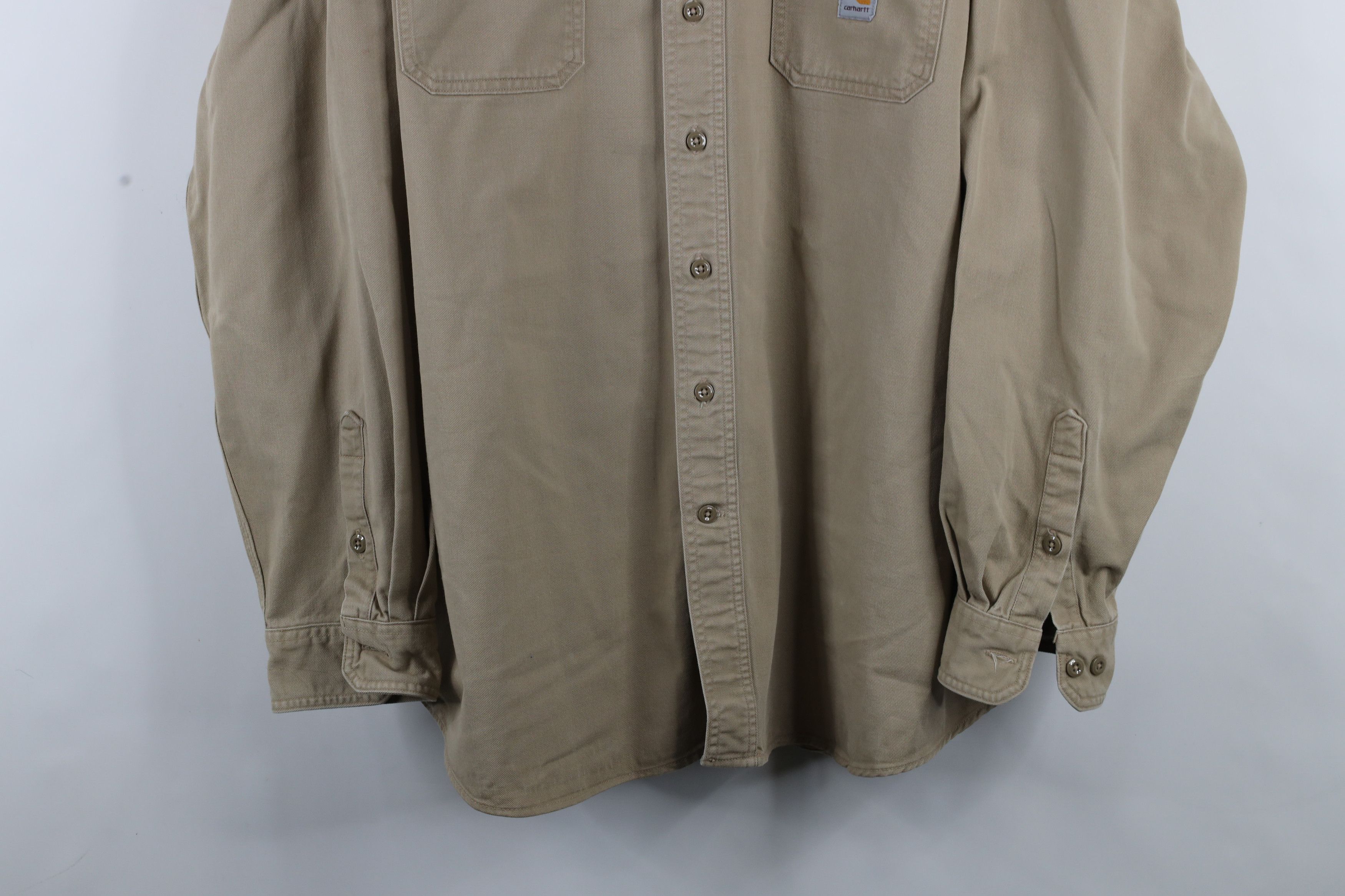 Carhartt × Vintage Vintage Carhartt FR Fire Flame Resistant Button Down Shirt Size US XXL / EU 58 / 5 - 3 Thumbnail