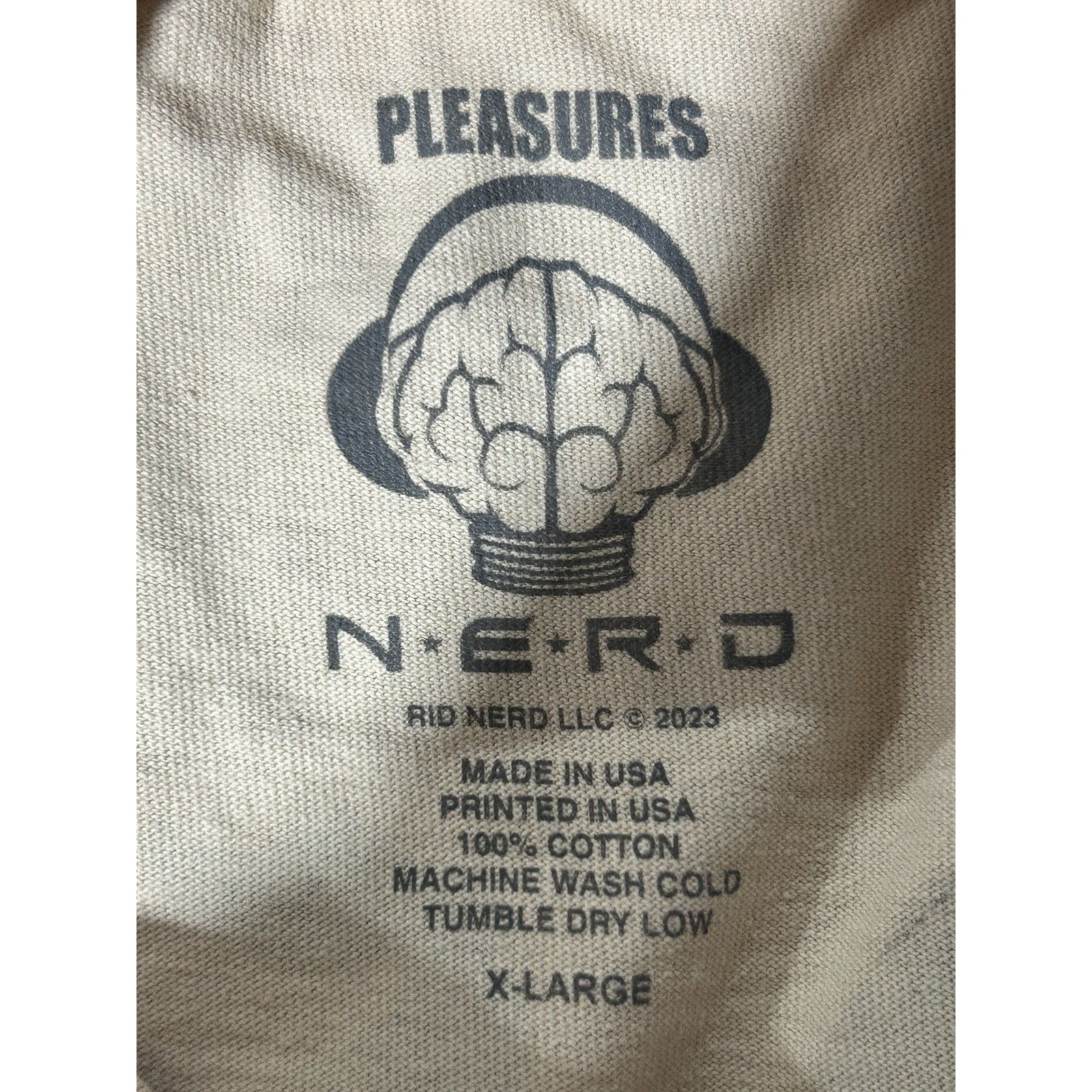 Pleasures PLEASURES NERD ROCKSTAR TEE TAN SIZE XL NEW Size US XL / EU 56 / 4 - 4 Thumbnail