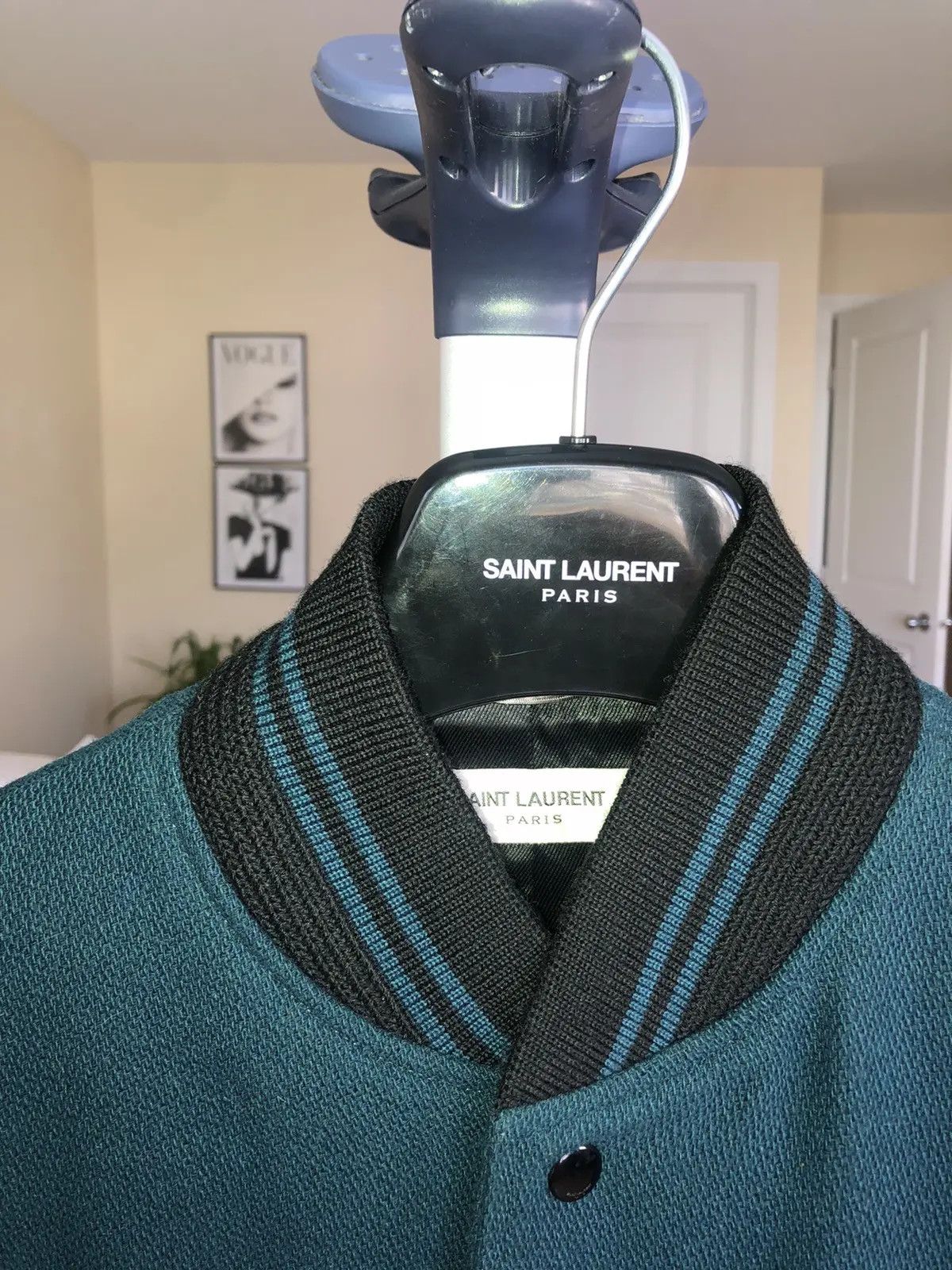 Hedi Slimane × Saint Laurent Paris Saint Laurent Teal Teddy size Small (46) Size US S / EU 44-46 / 1 - 4 Thumbnail