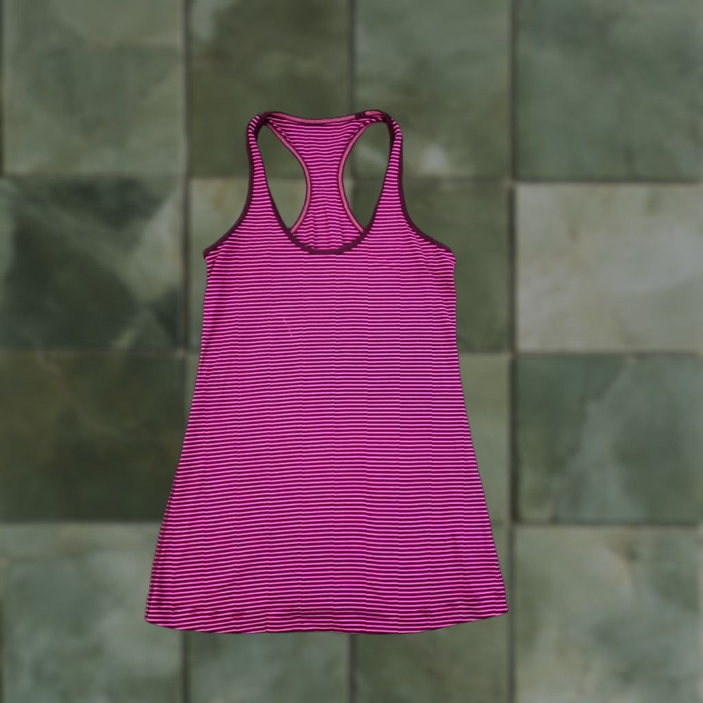 Lululemon Lululemon Tank Top Womens XS Pink Striped Lightweight Running Yoga Racerback Size S / US 4 / IT 40 - 1 Thumbnail