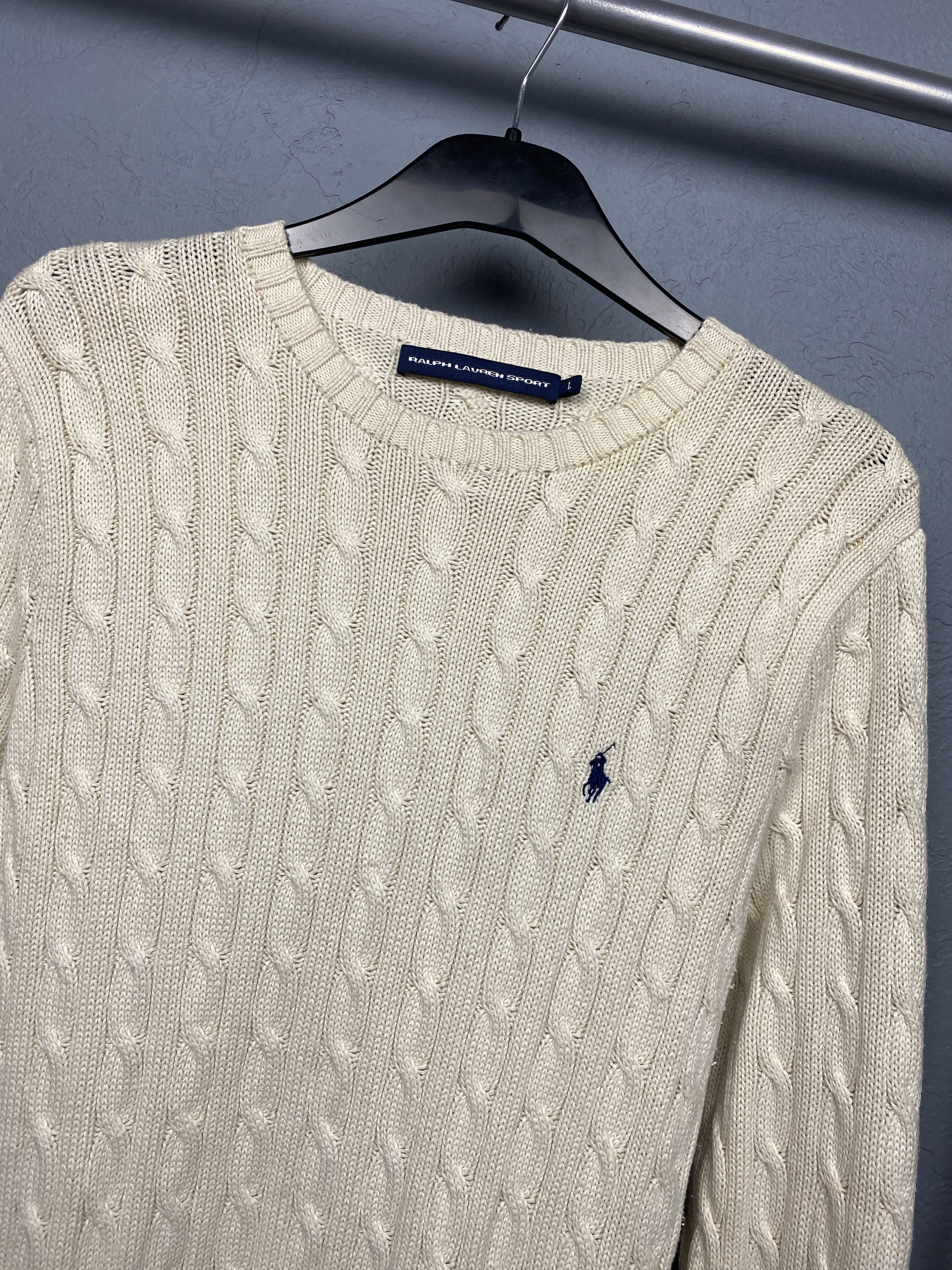 Polo Ralph Lauren × Ralph Lauren × Vintage Polo Ralph Lauren Vintage Womens Crew Neck Knit Sweater Size L / US 10 / IT 46 - 2 Thumbnail