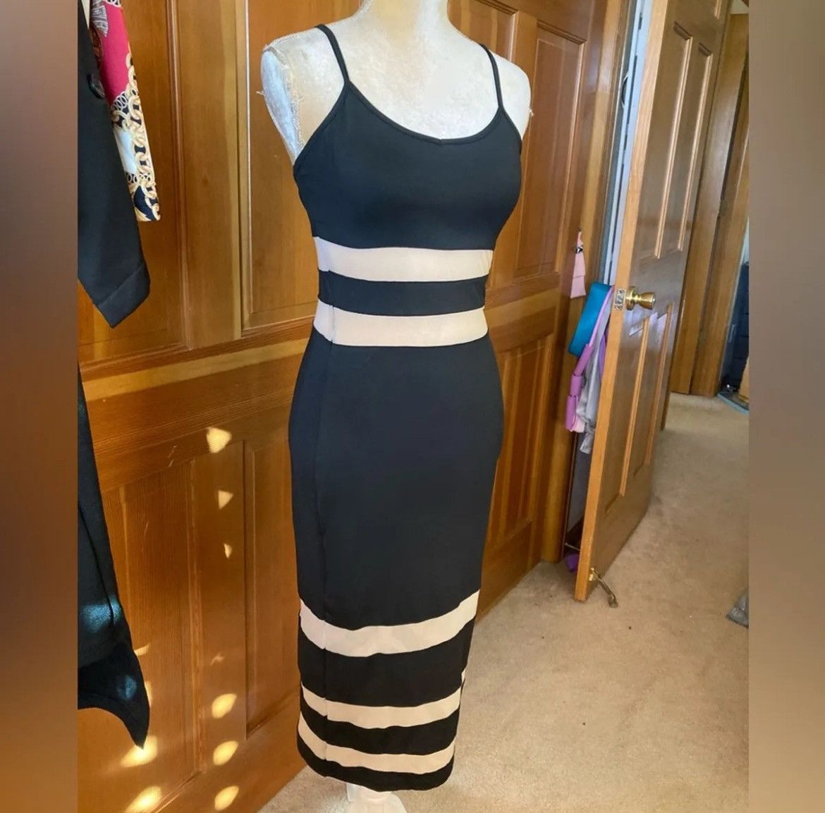 Designer × Other Nwt, Lavishly Paris Elegant Spaghetti Strap Bodycon Dress Size S / US 4 / IT 40 - 3 Thumbnail