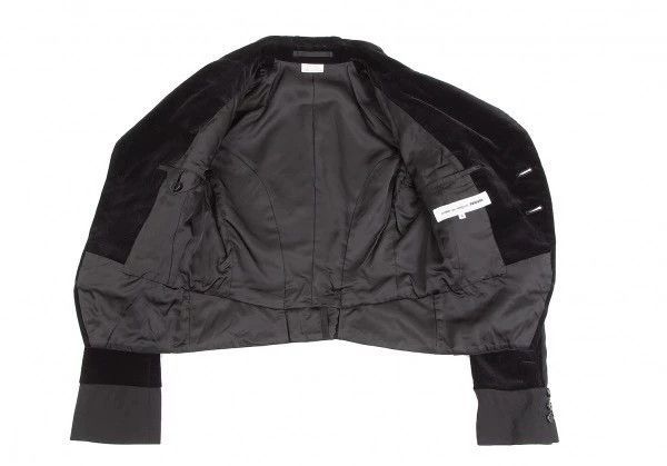 Comme Des Garcons Black Retro Velvet Design Blazer