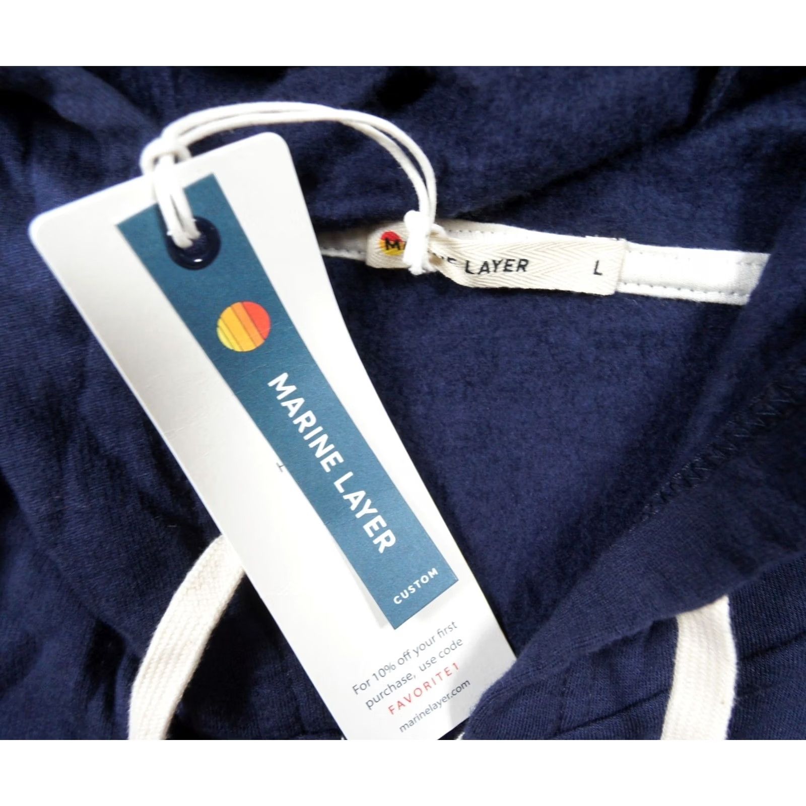 Marine Layer Marine Layer Hoodie Mens Large Blue Full Zip Outdoors Sweatshirt NYLON? (Note: Original only allows existing words; this placeholder indicates issue) Size US L / EU 52-54 / 3 - 6 Thumbnail