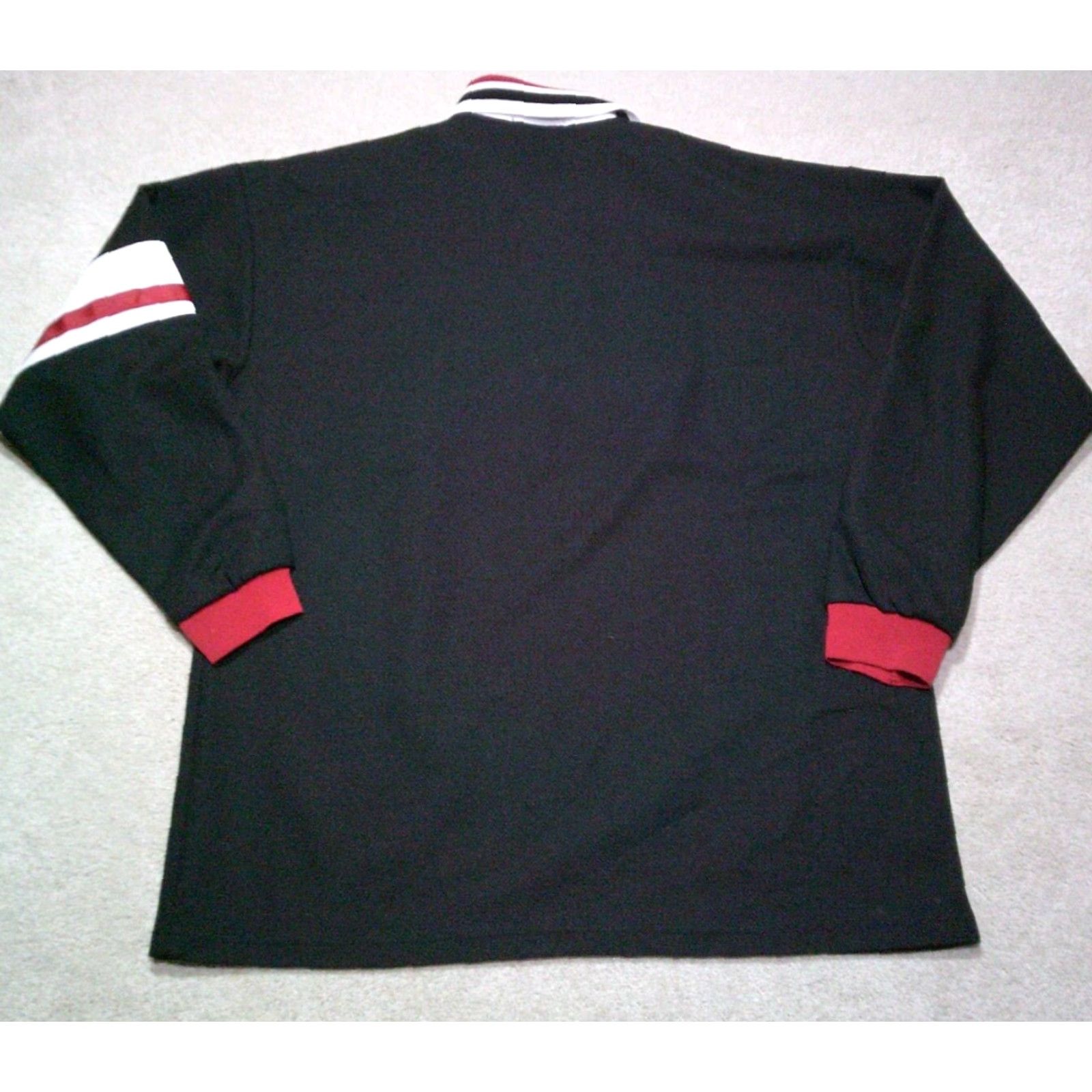 Vintage VINTAGE Khan Jeans Polo Shirt Mens L 90s Baggy Hip Hop Black Polyester Blend Logo Solid Long Sleeve Casual Shirts Men 90s Hip Hop Size US L / EU 52-54 / 3 - 2 Thumbnail