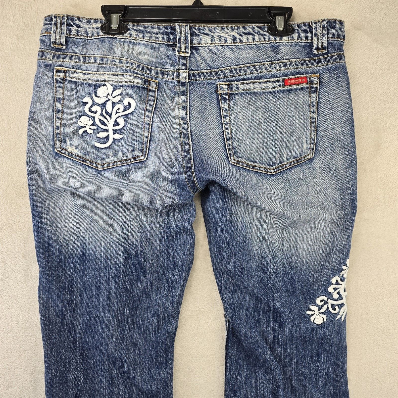 Guess Vtg Guess USA Jeans 34 (Fits 38x30) Embroidered Distressed Size 38" / US 16 / IT 52 - 8 Thumbnail