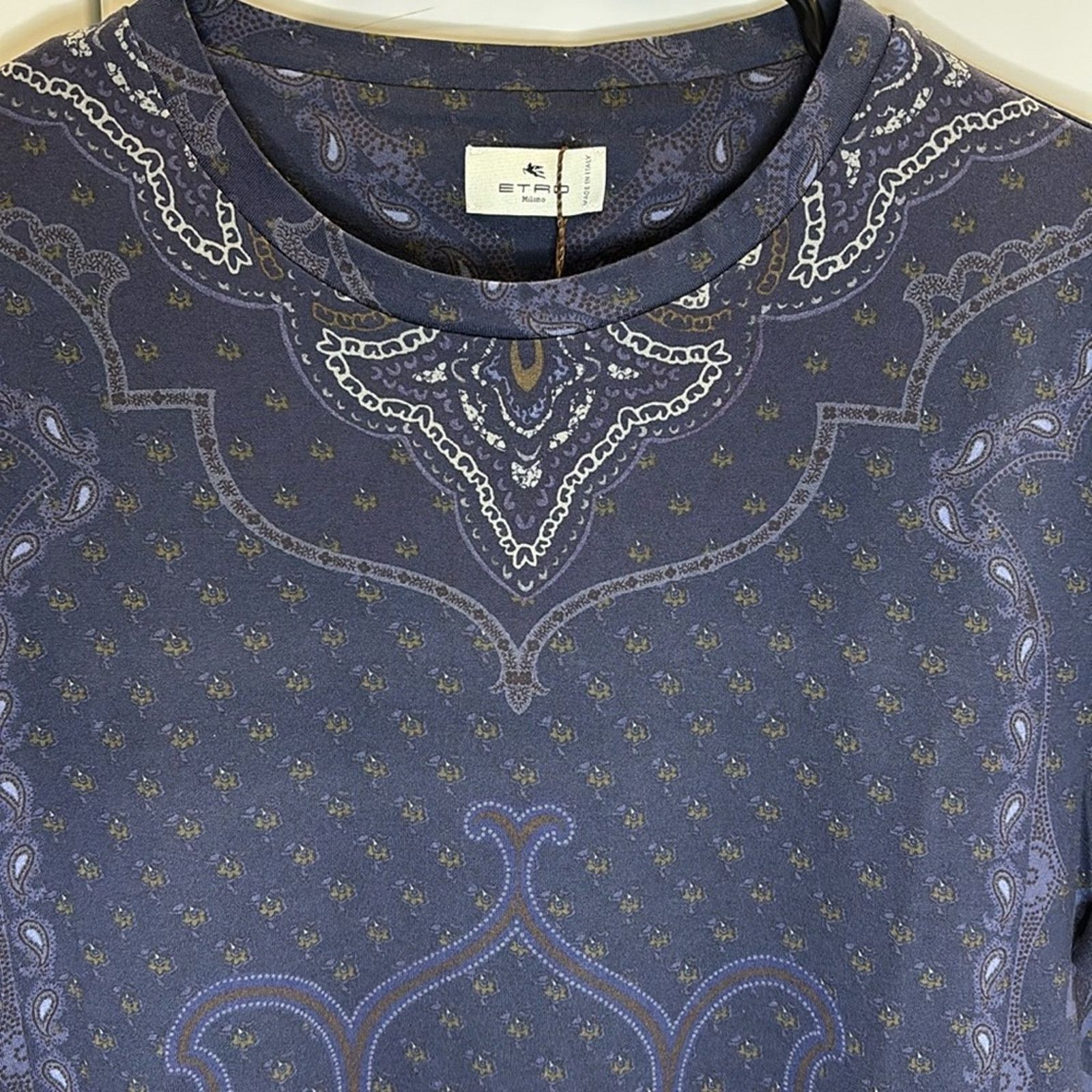 Etro NWT Etro Blue and Purple Paisley Shirt Top Size S Size S / US 4 / IT 40 - 2 Thumbnail