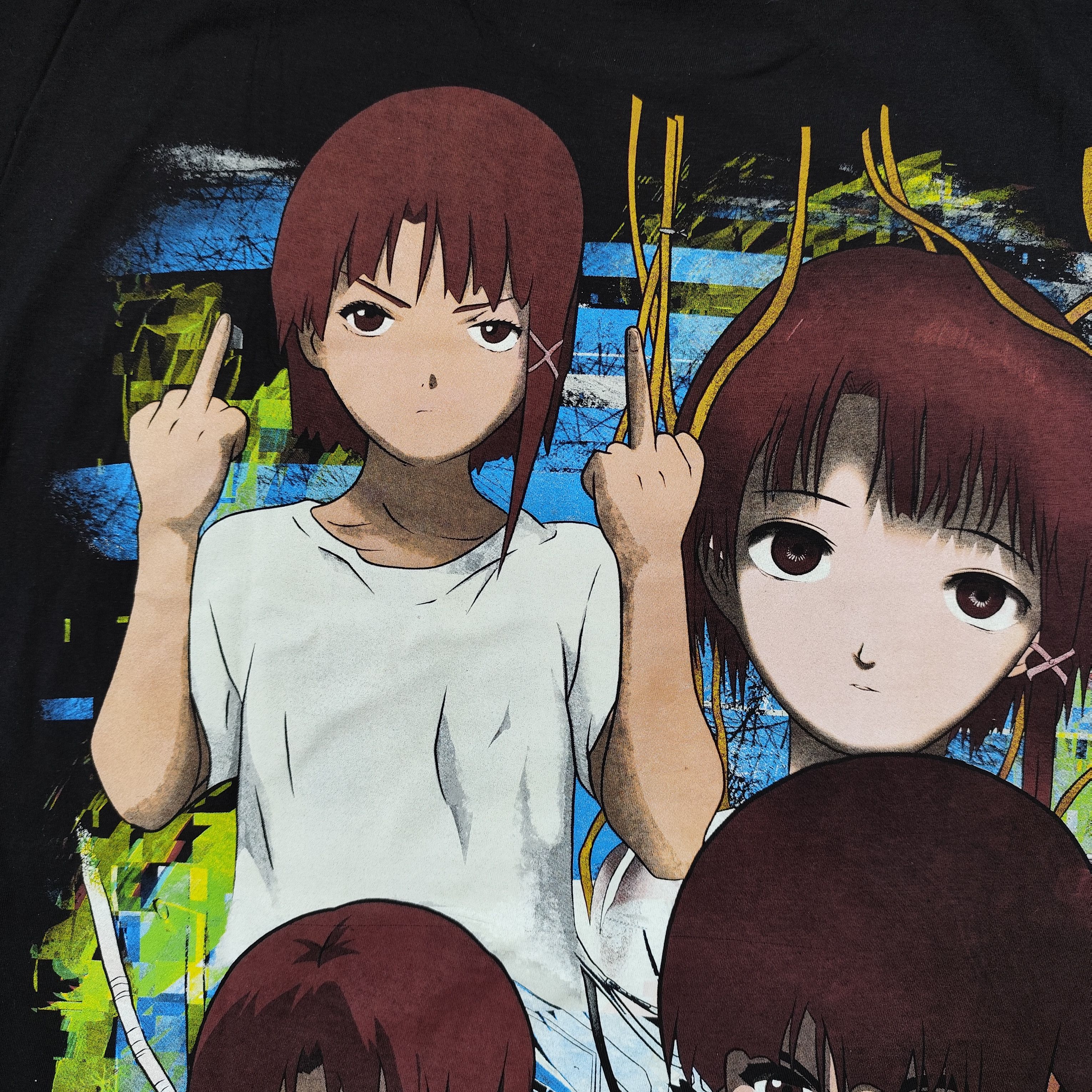 Anime × Vintage Anime Serial Experiment Lain Iwakura Lain Tee Japanese Manga Size US XL / EU 56 / 4 - 6 Thumbnail