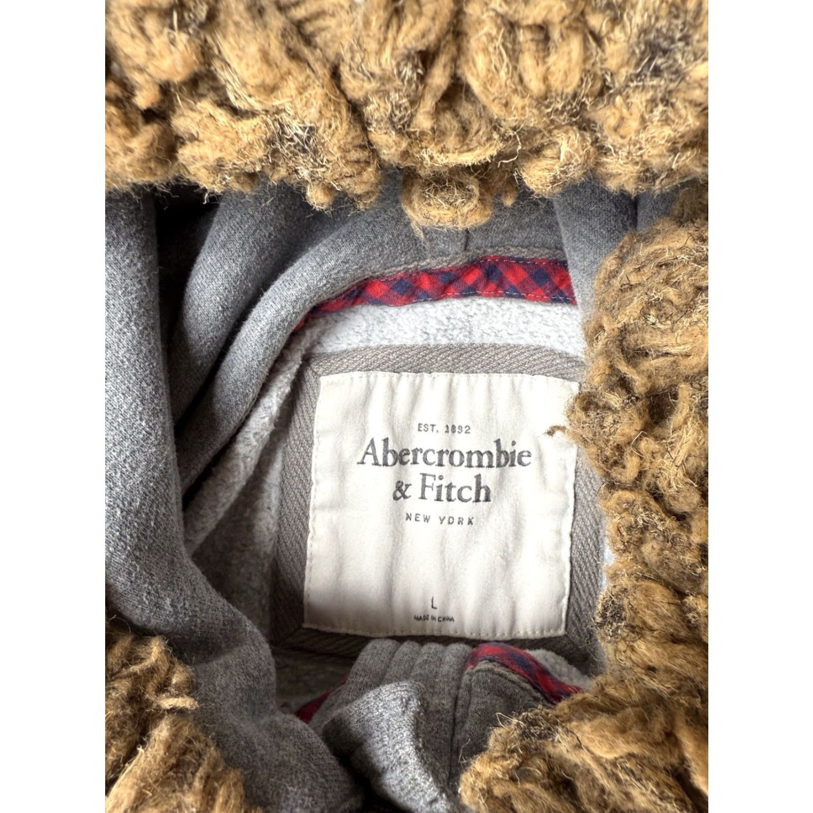 Abercrombie & Fitch VINTAGE Abercrombie Fur Moose Hoodie Sweatshirt Jacket Womens Large Gray Size L / US 10 / IT 46 - 2 Thumbnail
