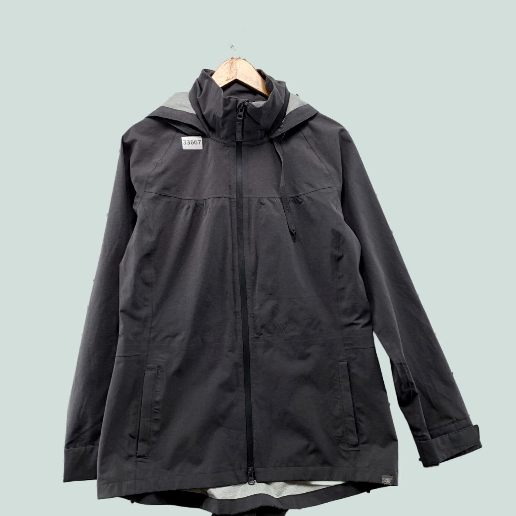 Prana Prana Hooded Windbreaker Coat Womens Large Gray Belted Packable 19.5x29.5 Size L / US 10 / IT 46 - 1 Thumbnail